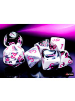 Chessex Dice RPG 26469 7pc Black White Pink