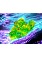 Chessex Dice 16mm 26670 12pc Plasma Green Teal Orange Luminary