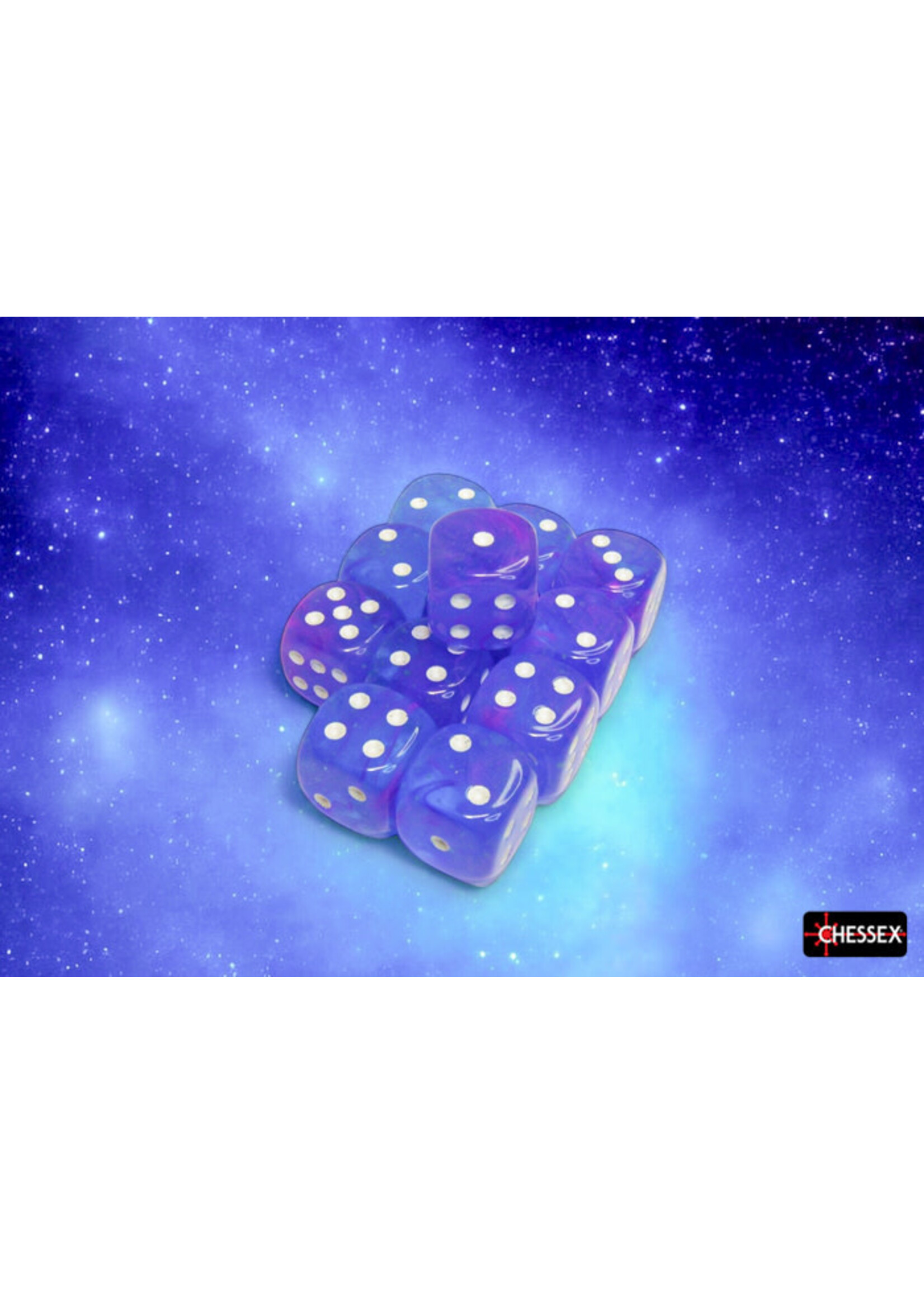 Chessex Dice 16mm 27767 12pc Aura White Luminary