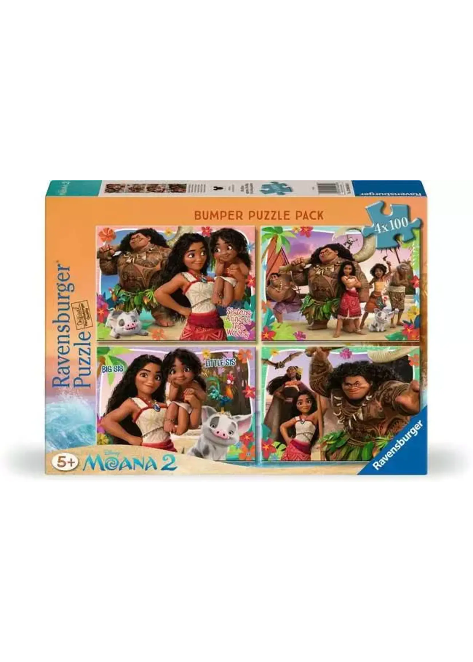 Ravensburger RAV12004069 Disney Moana 2 (Puzzle4x100)