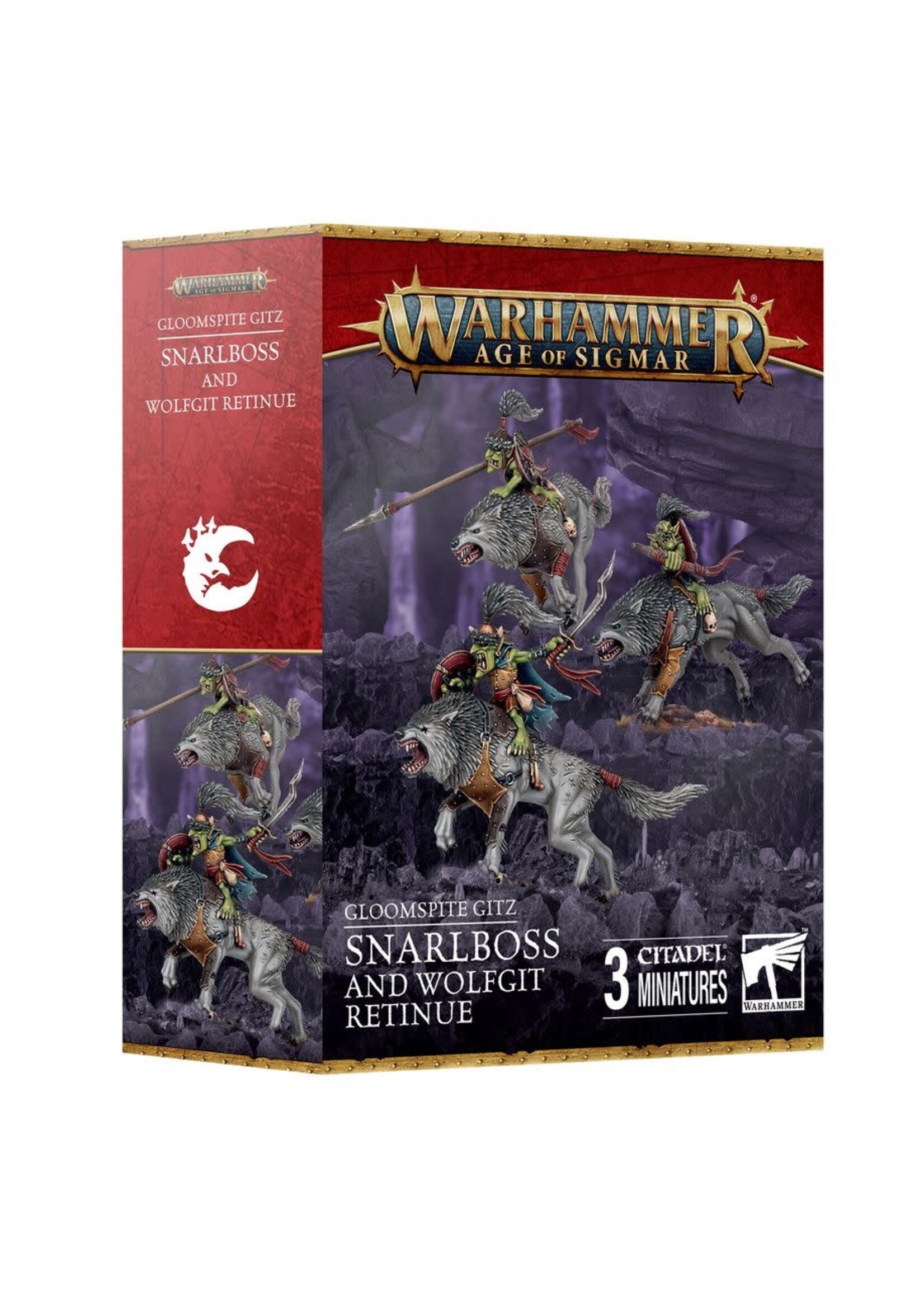 AoS Gloomspite Gitz Snarlboss and Wolfgit Retinue
