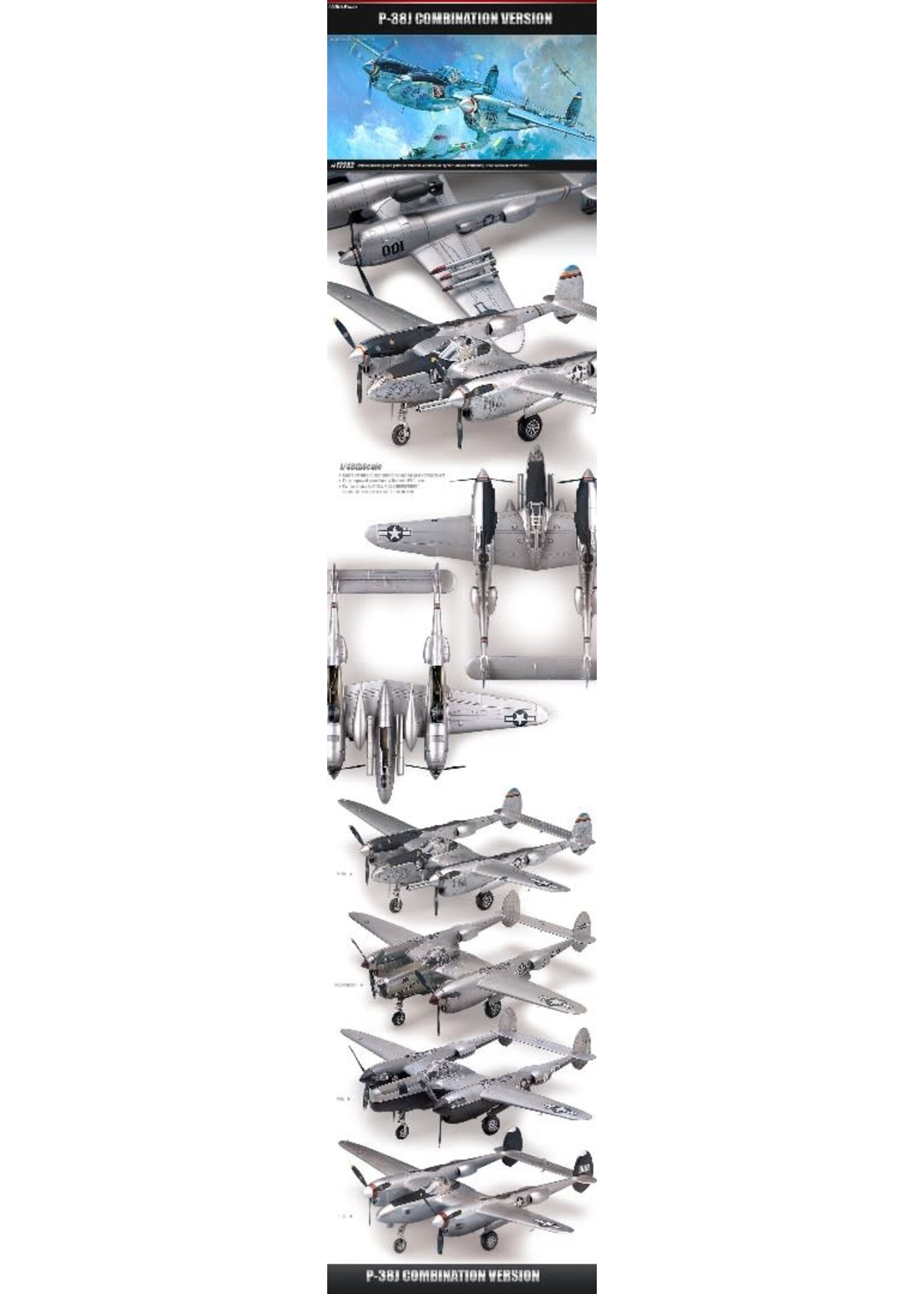 Academy ACA12282 P-38 Combination Version (1/48)