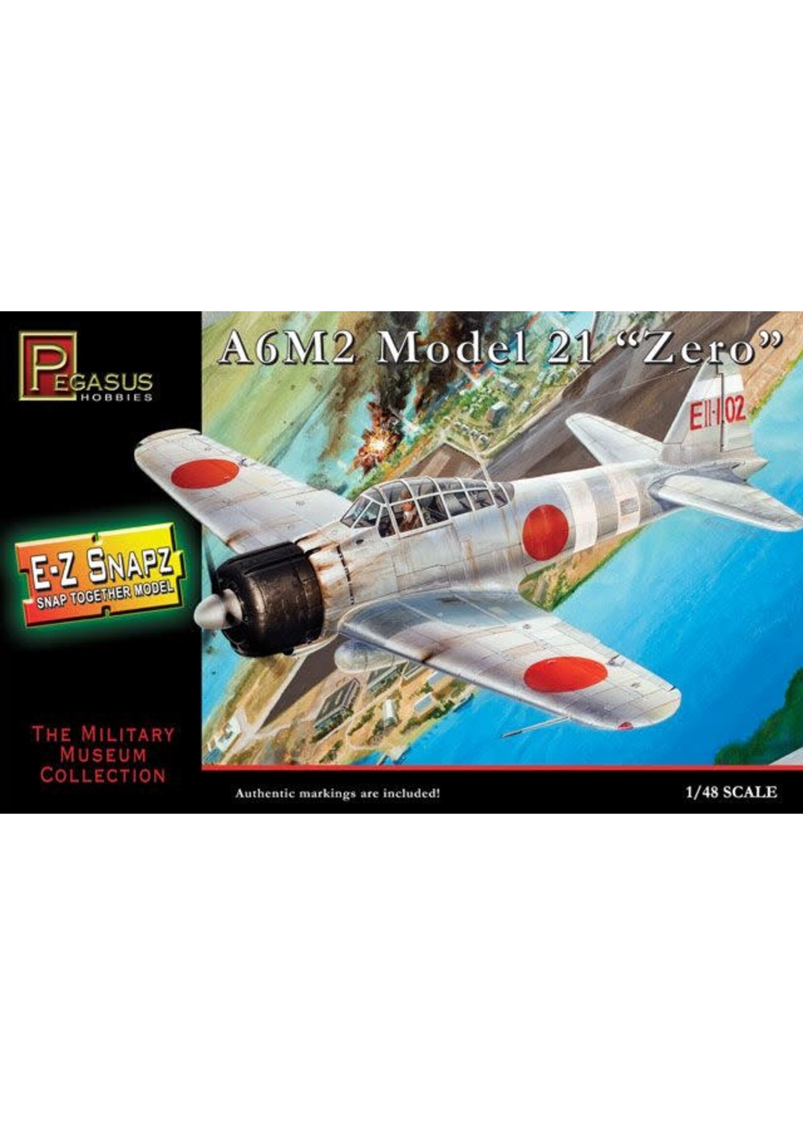 Pegasus PEG8409 Mitsubishi Zero A6M2 EZSnapz (1/48)