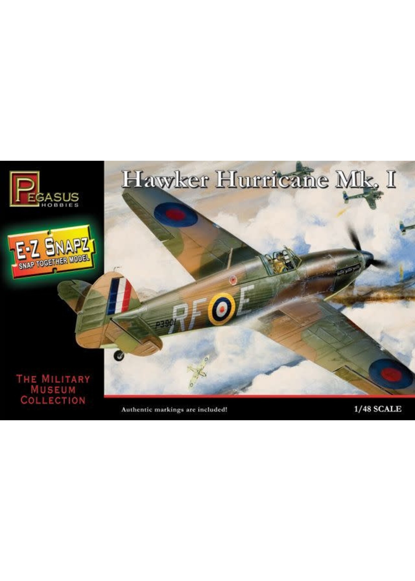 Pegasus PEG8411 Hawker Hurricane Mark 1 EZSnapz (1/48)