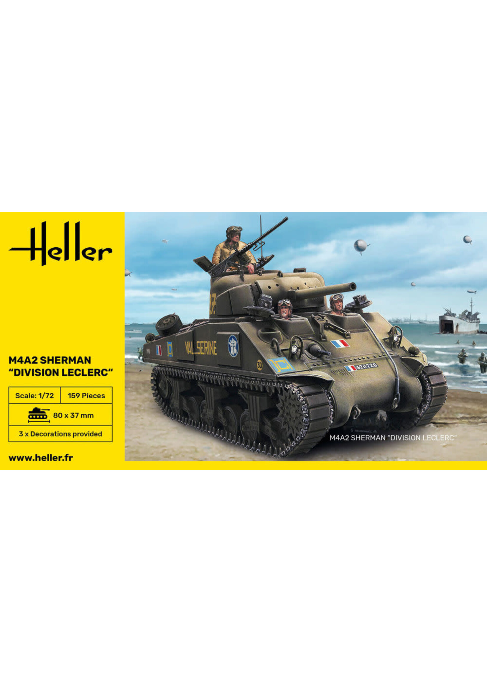 Heller HLR79894 M4A2 Sherman Division LeClerc (1/72)