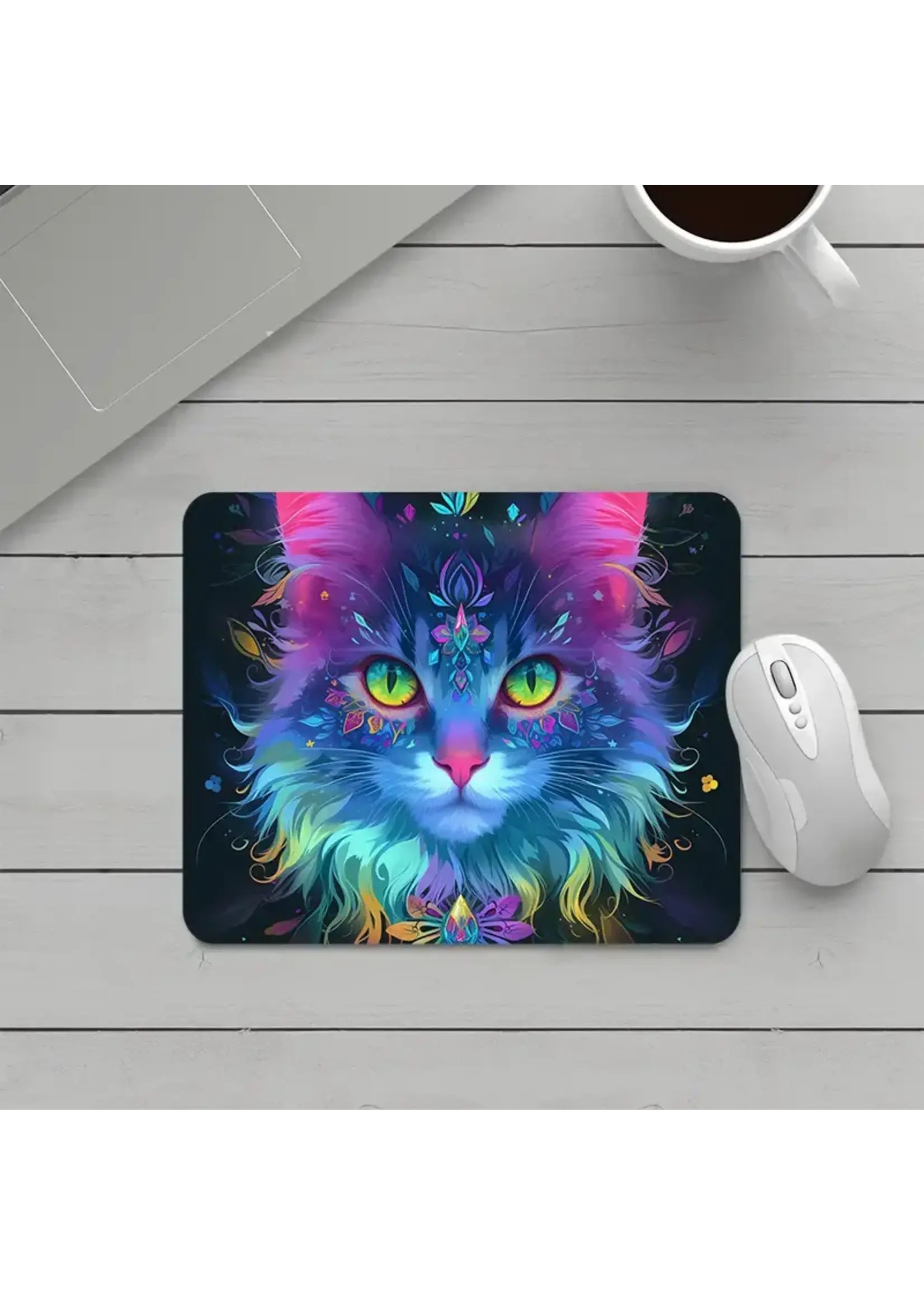 Mouse Pad Vibrant Cat