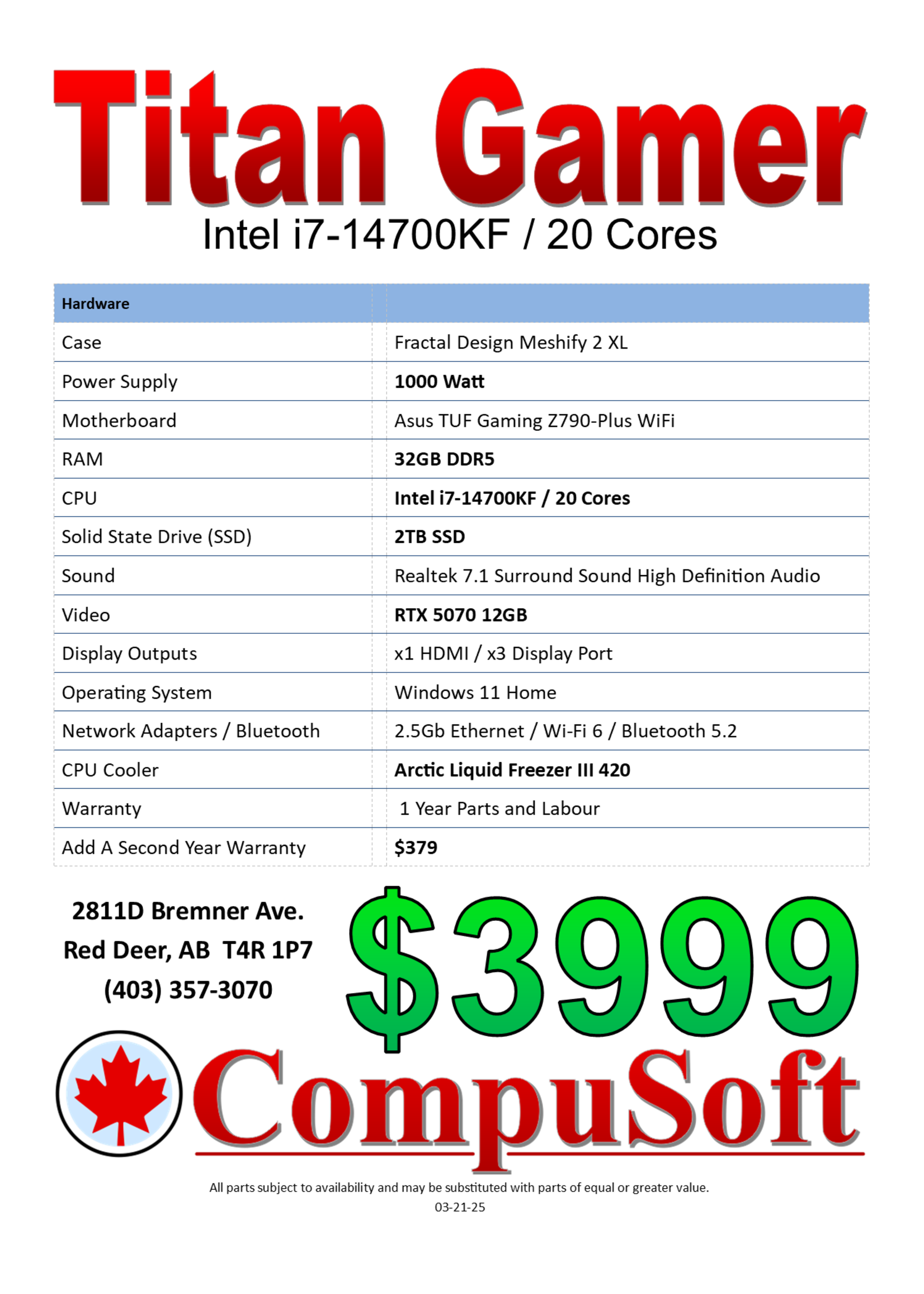 CompuSoft Titan Gamer