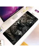 Mouse Pad 12x32 Inch Viking and Wolves