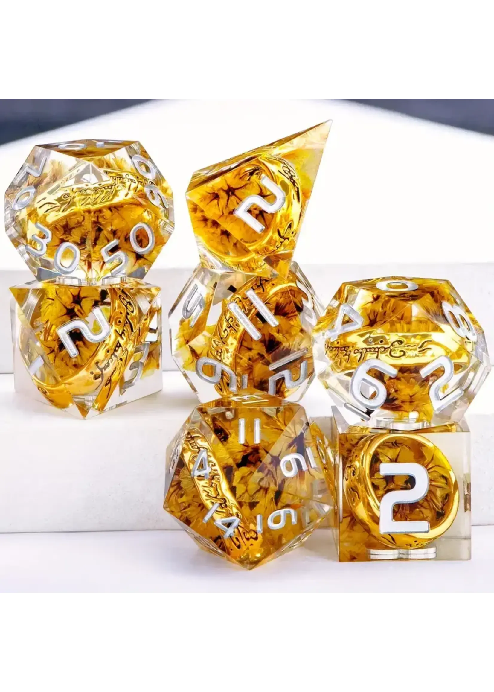 Dice RPG 7pc Inclusion Lord of the Rings (Golden)