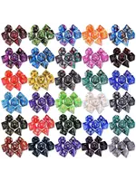 Dice RPG 7pc Marble Single Color Assorted