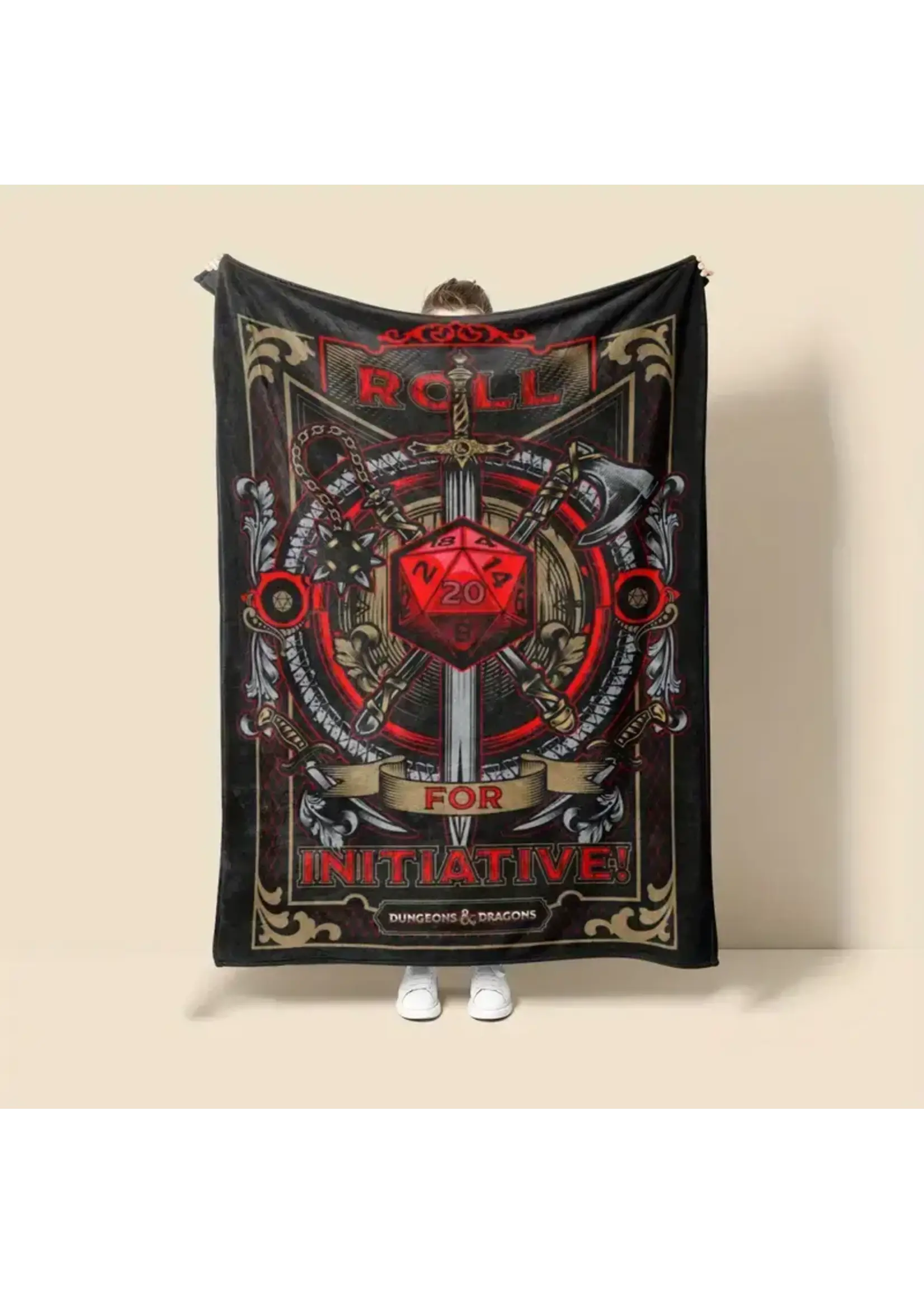 Fleece Blanket 39x27 Inch DnD Roll for Initiative