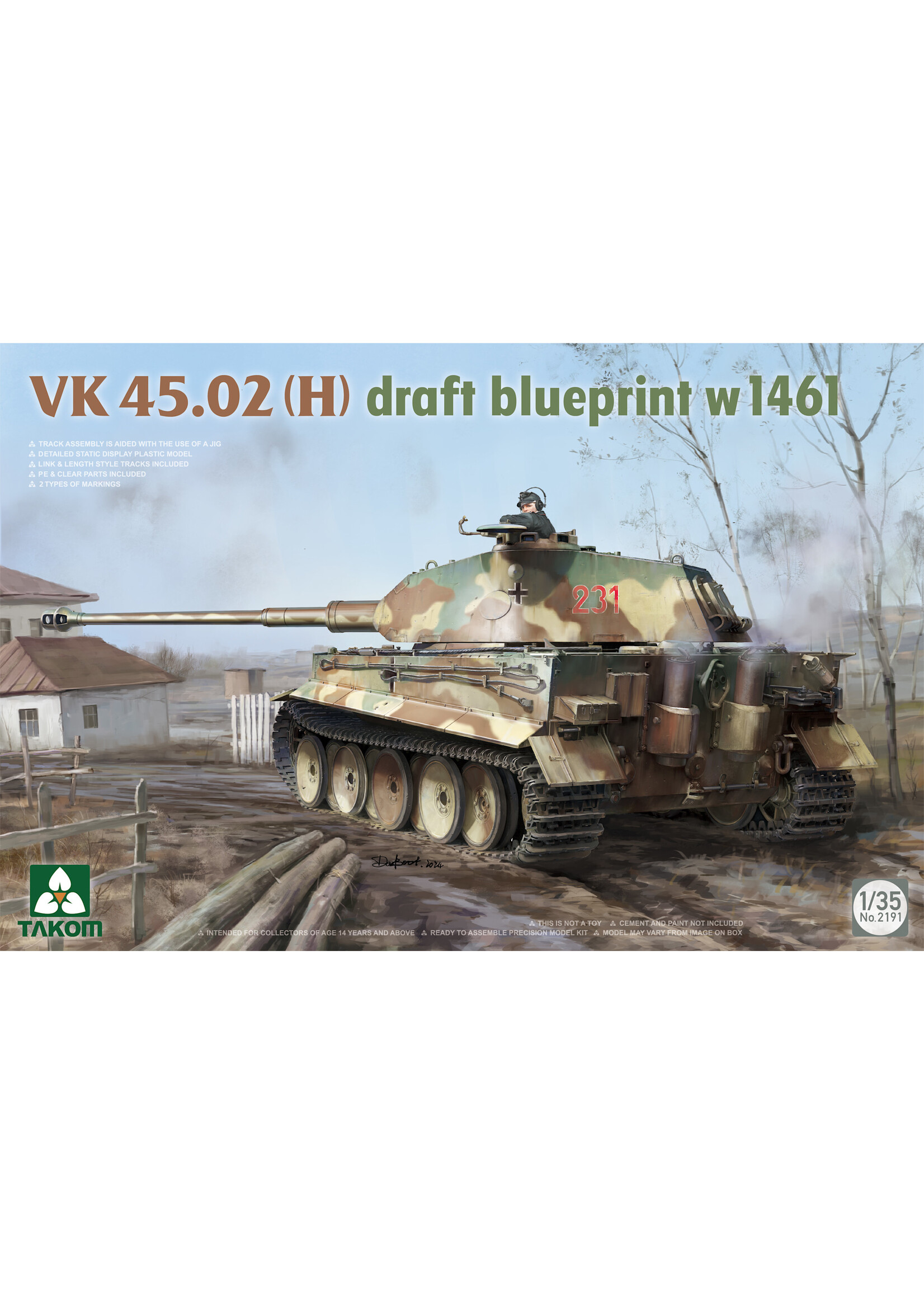 Takom TAK2191 VK 45.02(H) Draft Blueprint (1/35)