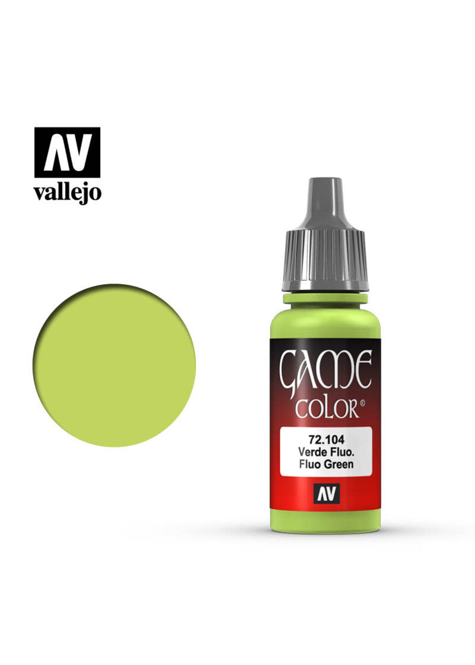 Vallejo 107VAL72104 Game Color Fluorecent Green (17ml)
