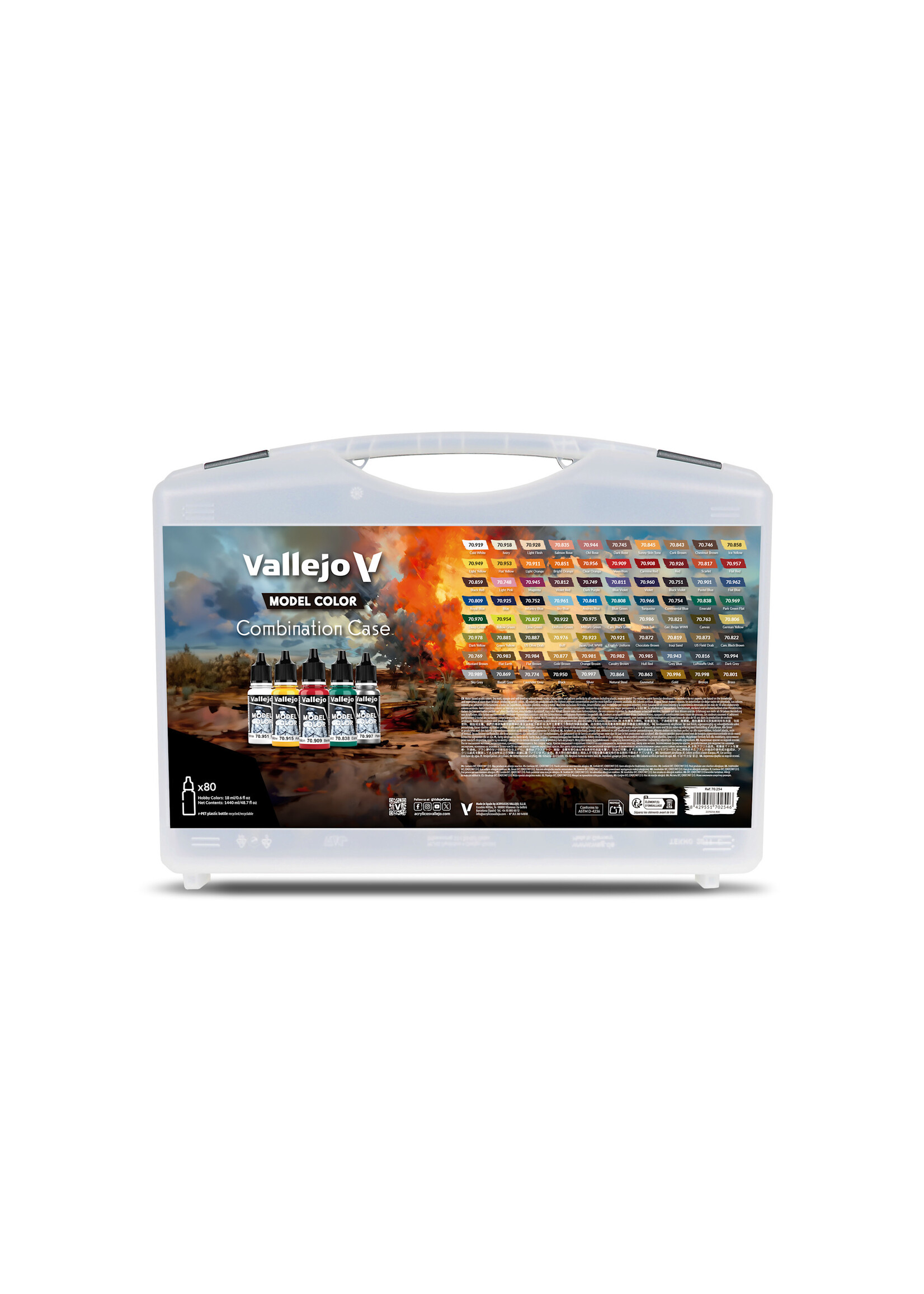 Vallejo VAL70254 Basic Color COmbinations Set (80pc)