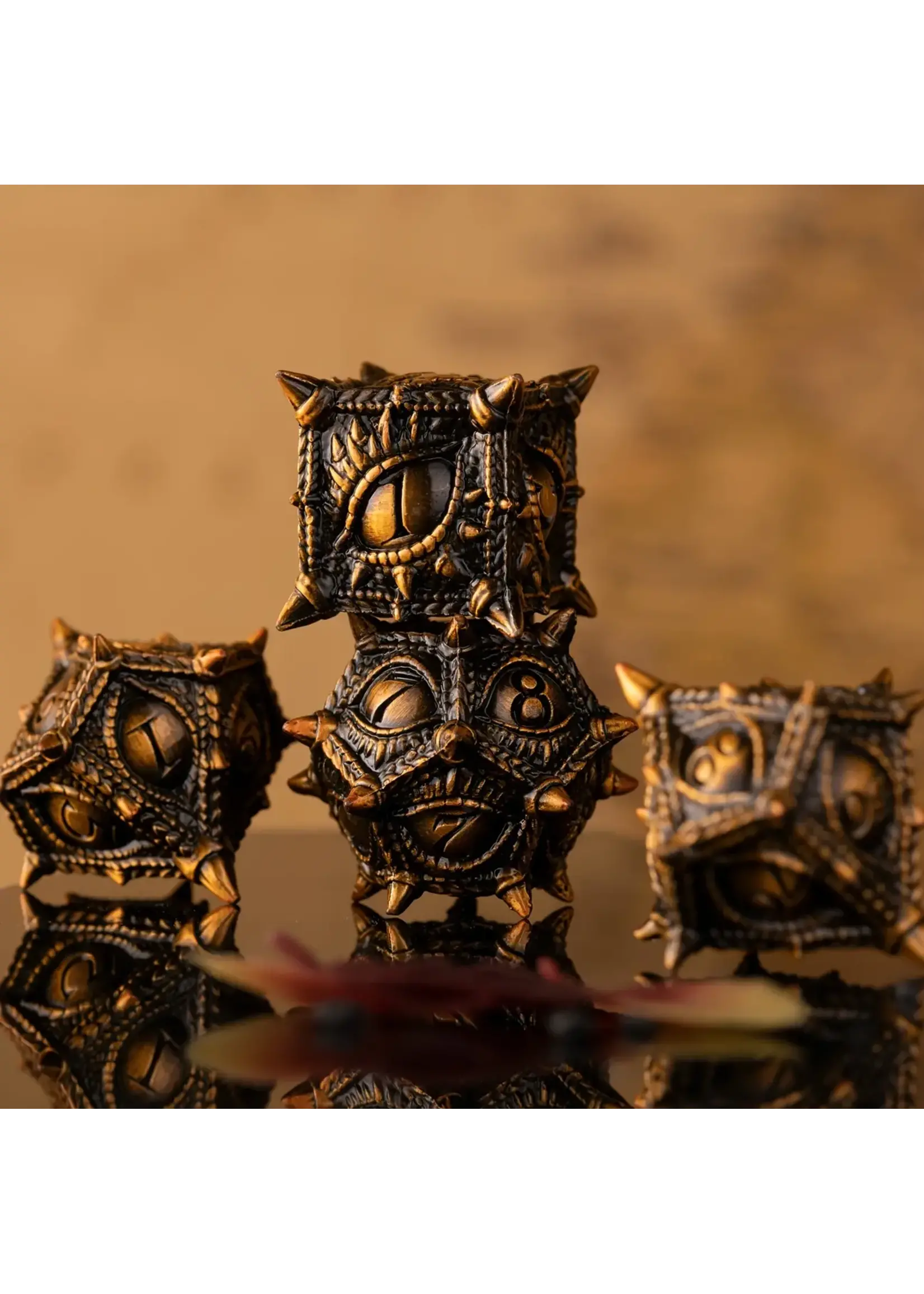 Dice RPG 7pc Metal Dragon Eye