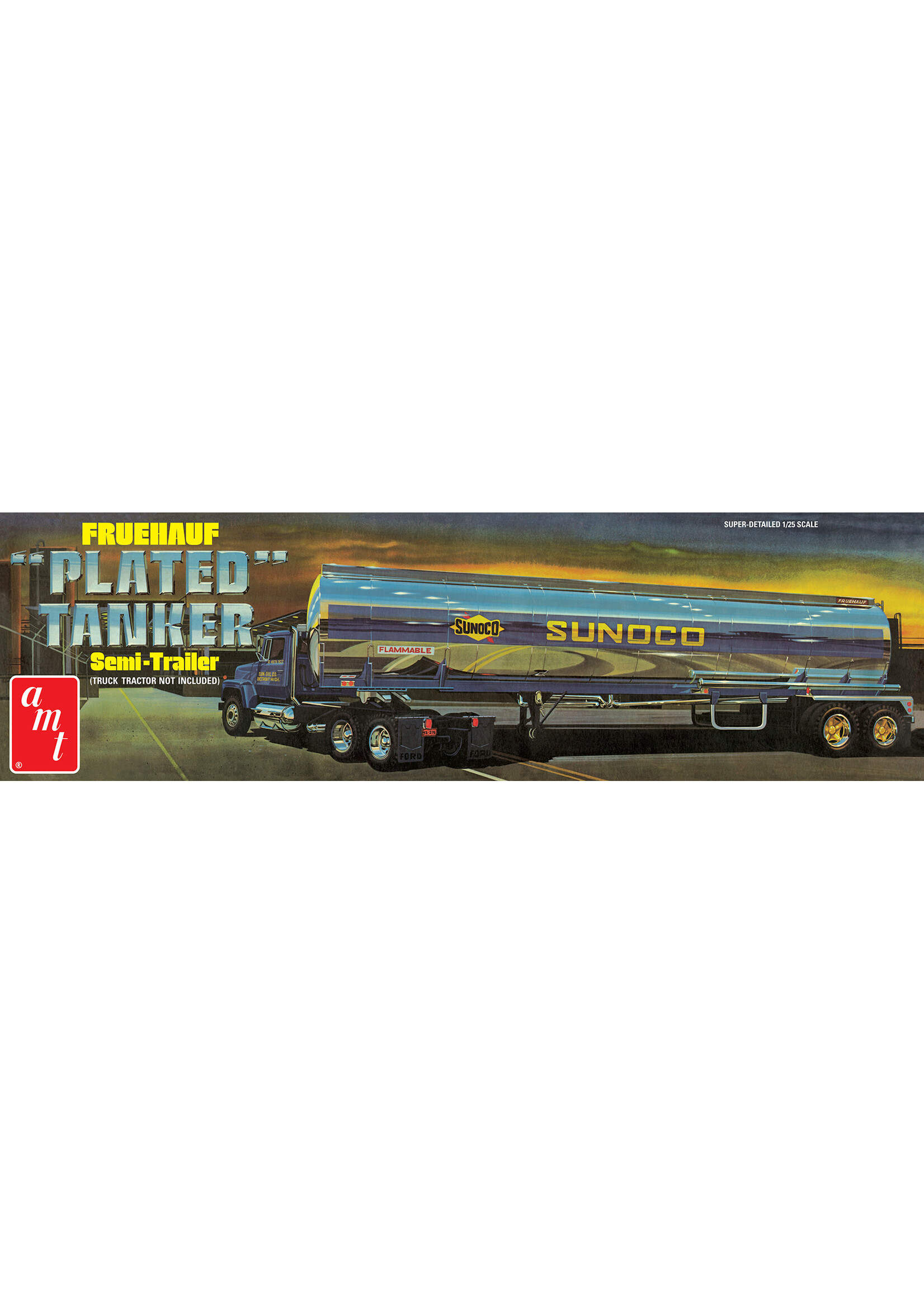 AMT AMT1239 Fruehauf Plated Tanker Trailer Sunoco (1/25)