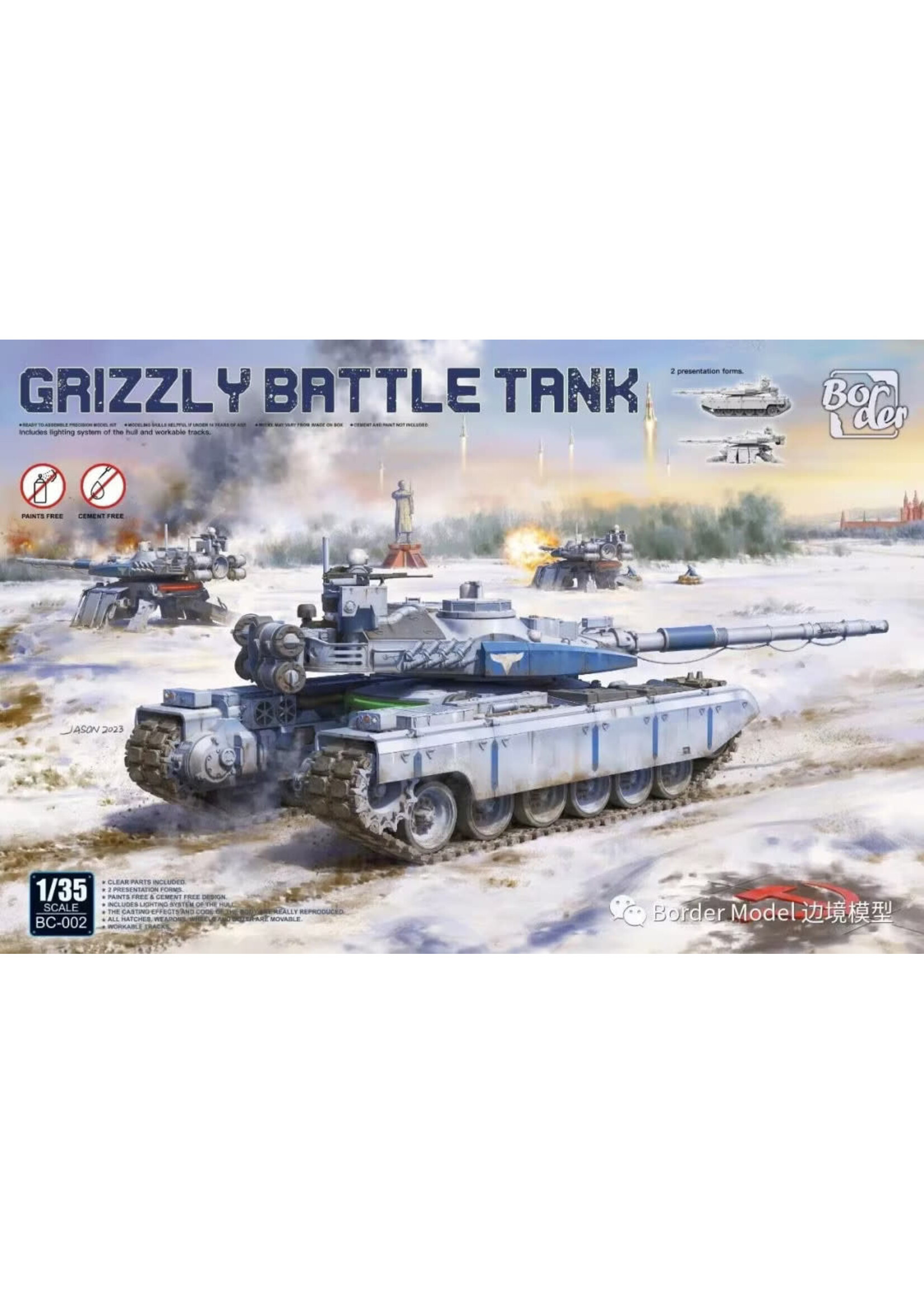 Border BORBC002 Grizzley Battle Tank with Lighting System (1/35)