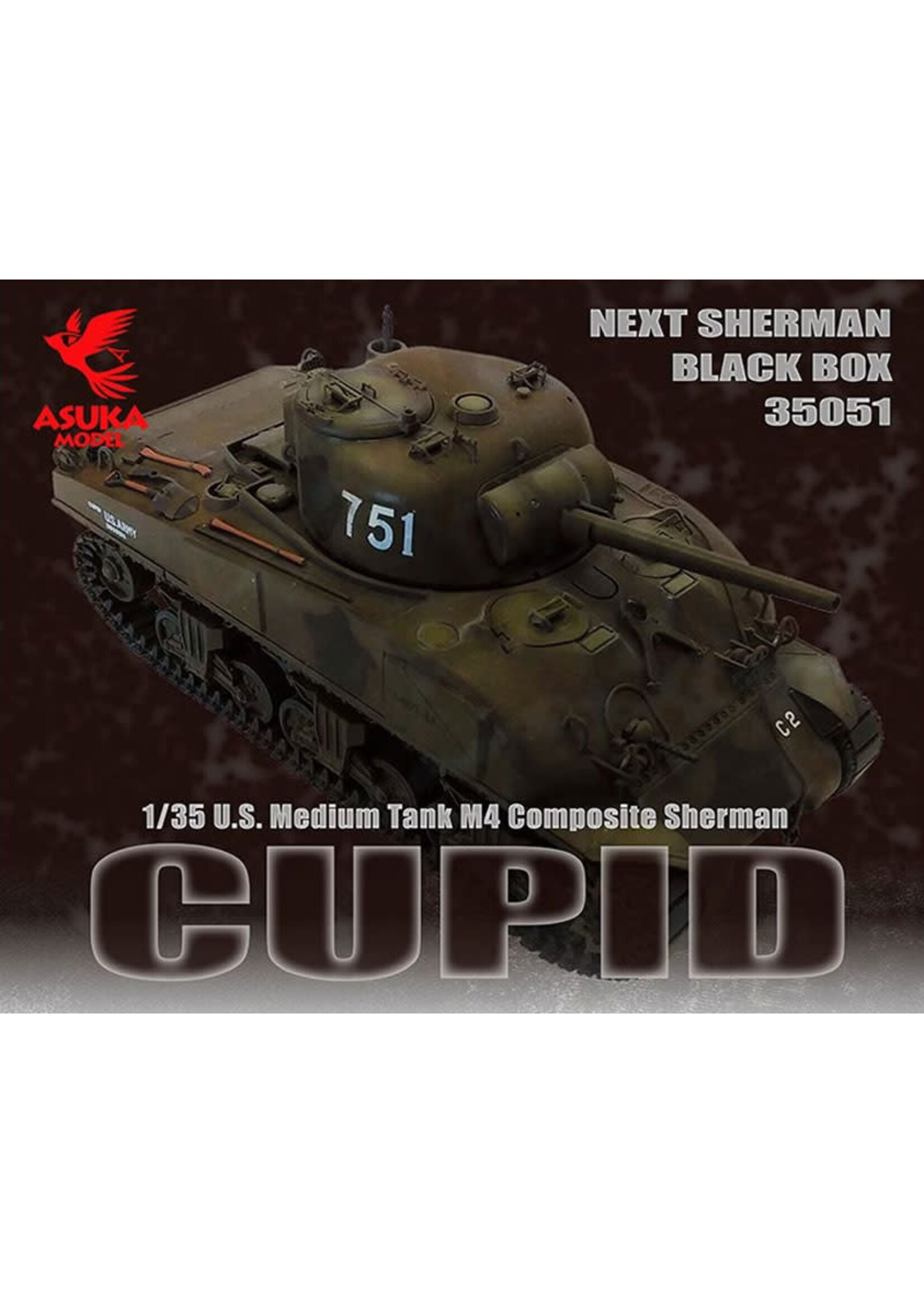 Asuka ASUKA35051 US Medium Tank M4 Composite Sherman Cupid (1/35)