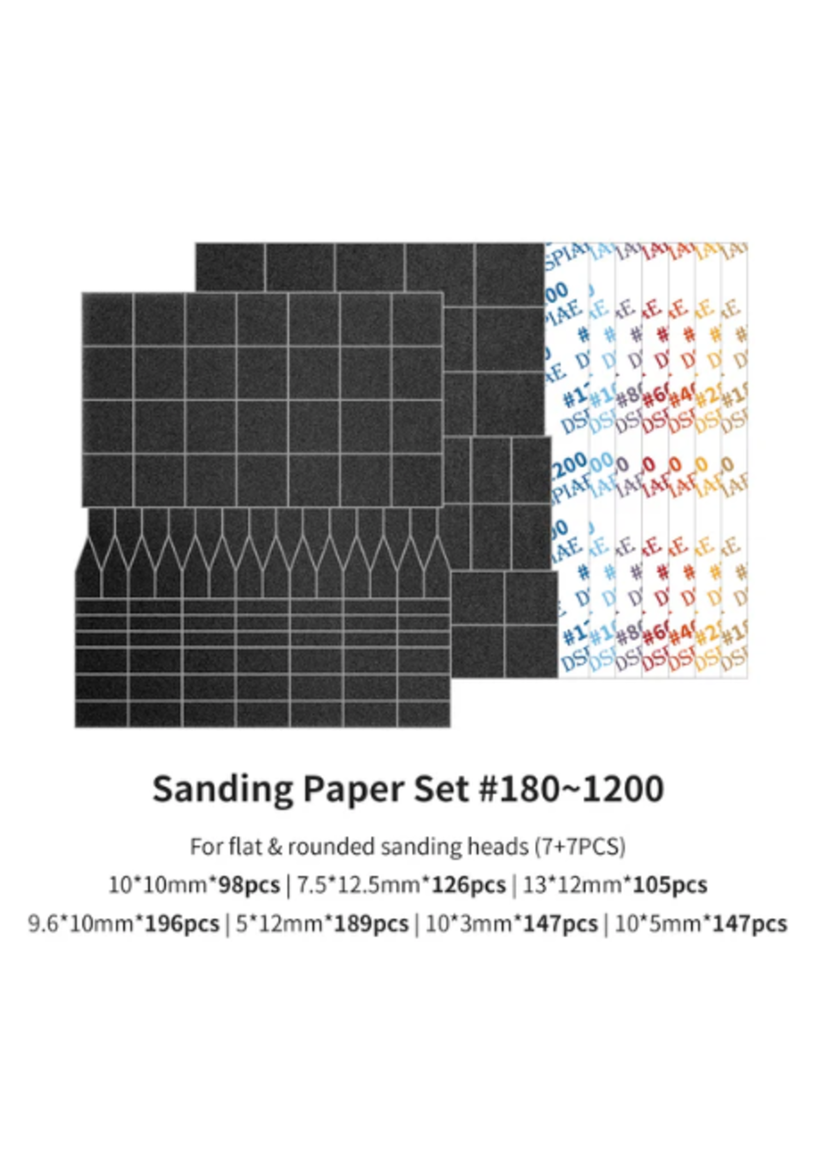 Dspiae Dspiae Full Grid Sanding Paper for Reciprocating Sanding Tool