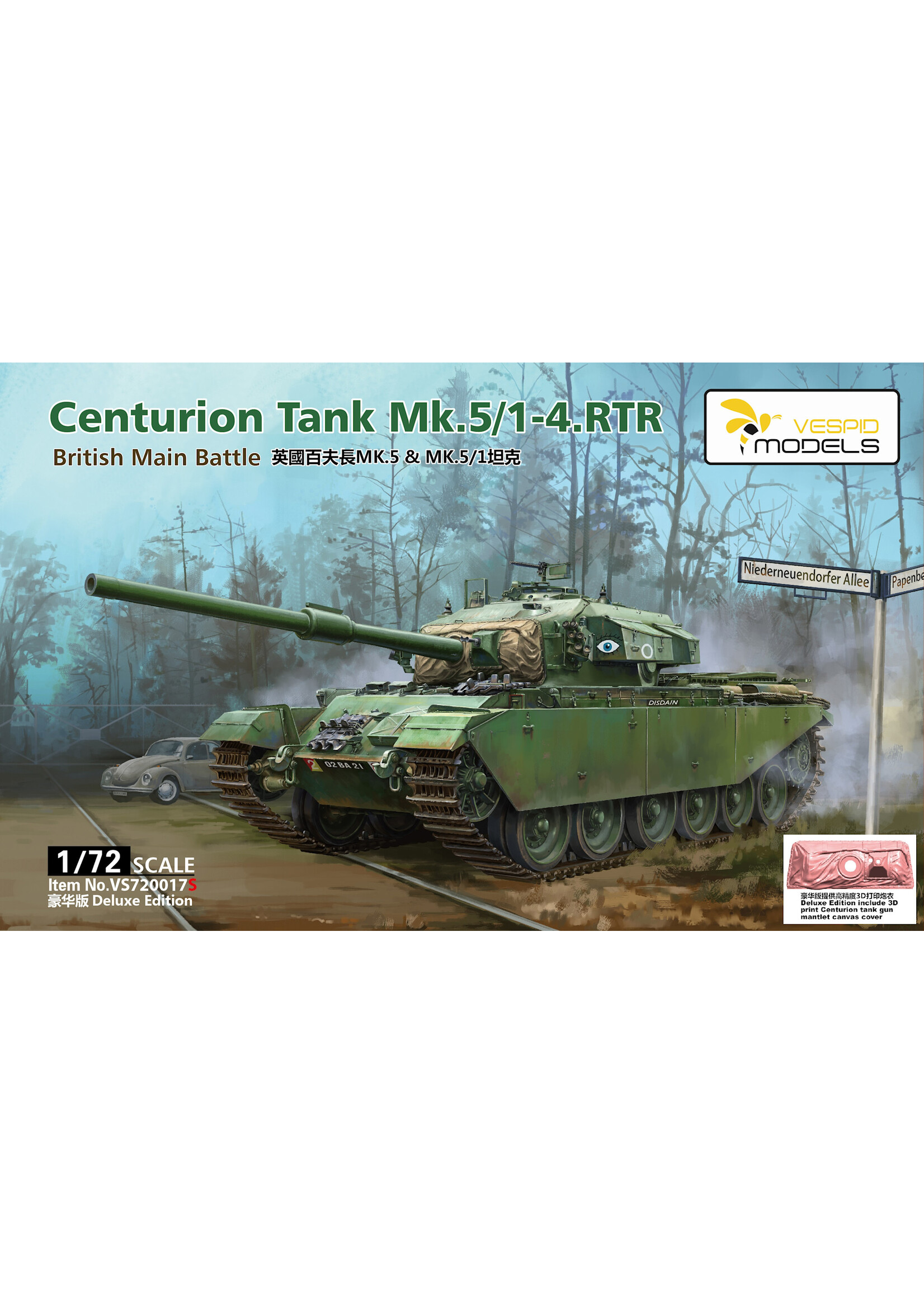 Vespid Models VS720017S Centurion Tank Mk.5/1-4.RTR (1/72)