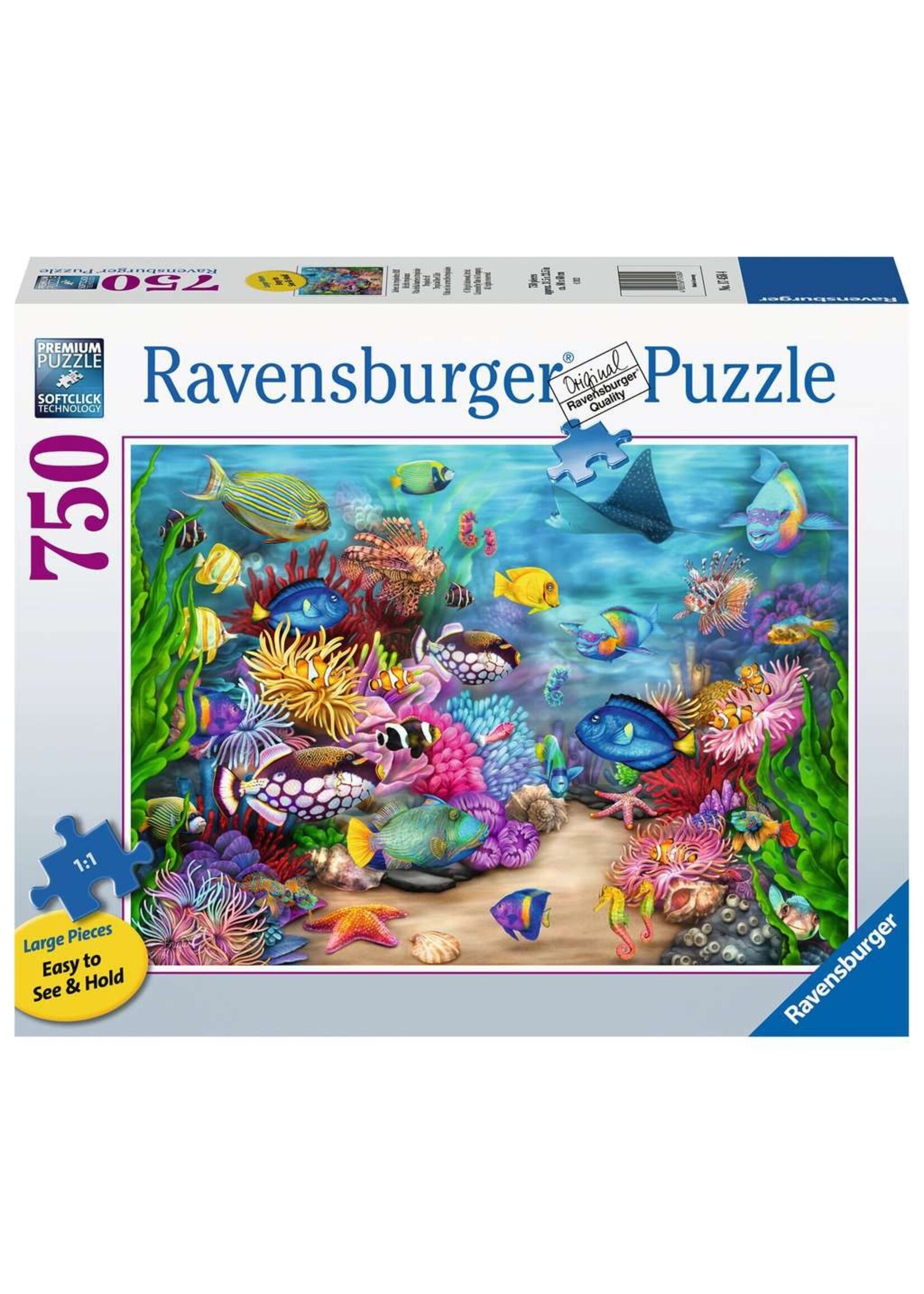 Ravensburger RAV17458 Tropical Reef Life (Puzzle750)