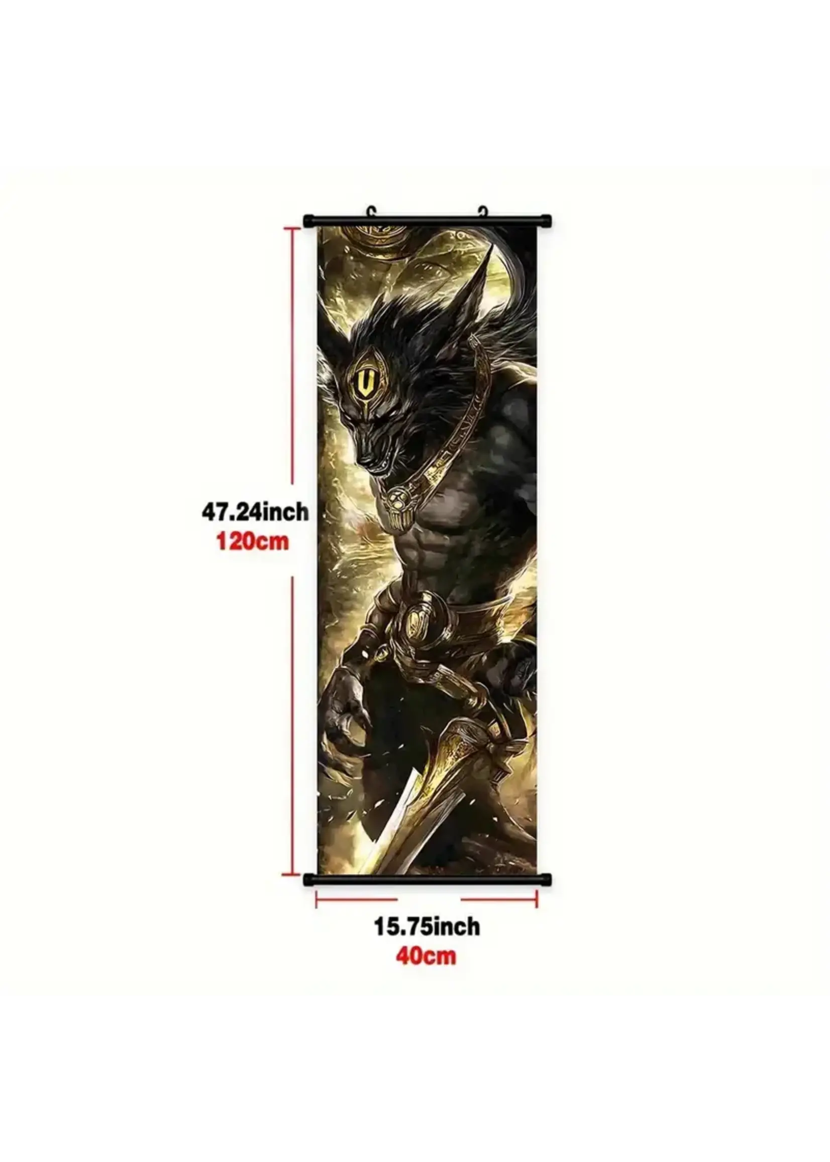Hanging Wall Banner 15x47 Inch Werewolf with Golden Glow