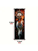 Hanging Wall Banner 15x47 Flower and Flames Dreamcatcher