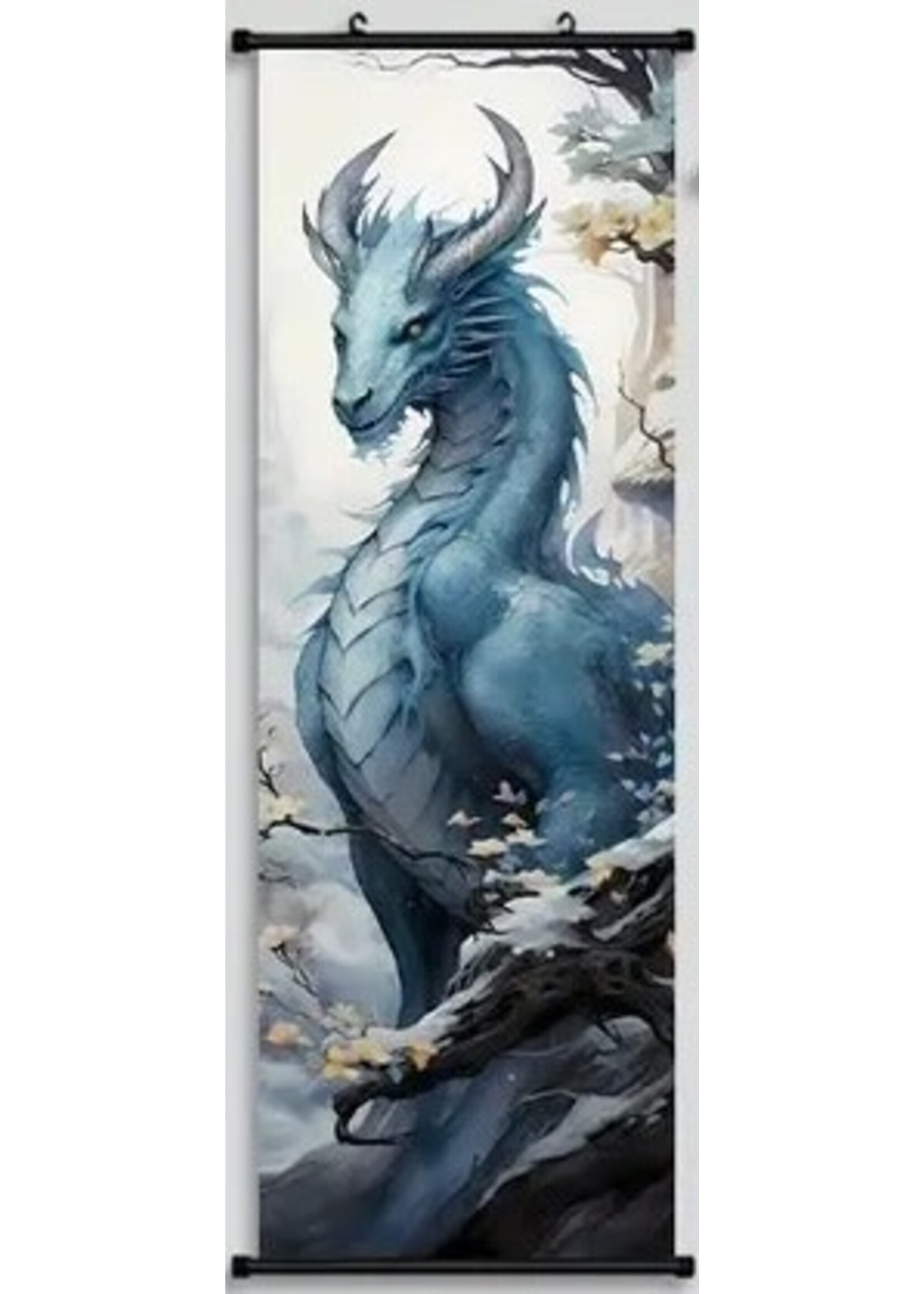 Hanging Wall Banner 15x47 Inch Vintage Mythical Dragon Image 1 of 5