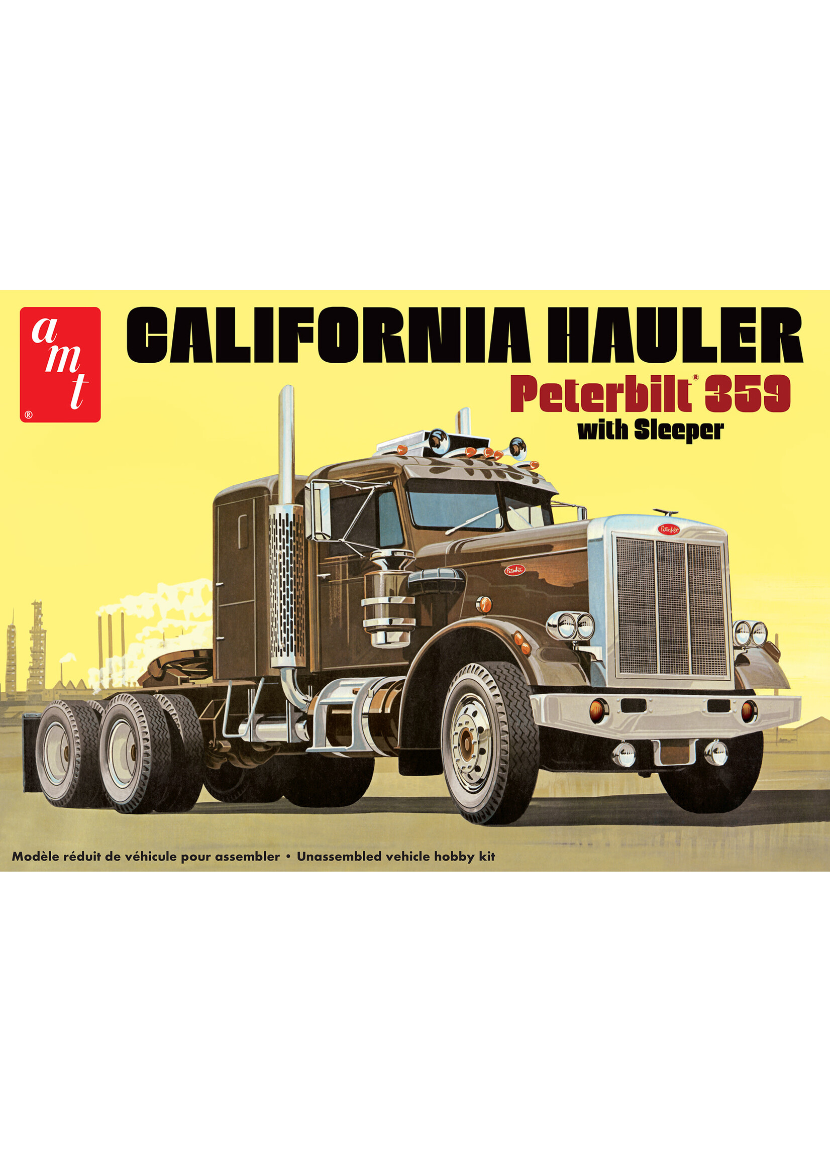 AMT AMT1327 Peterbilt 359 California Hauler with Sleeper (1/25)