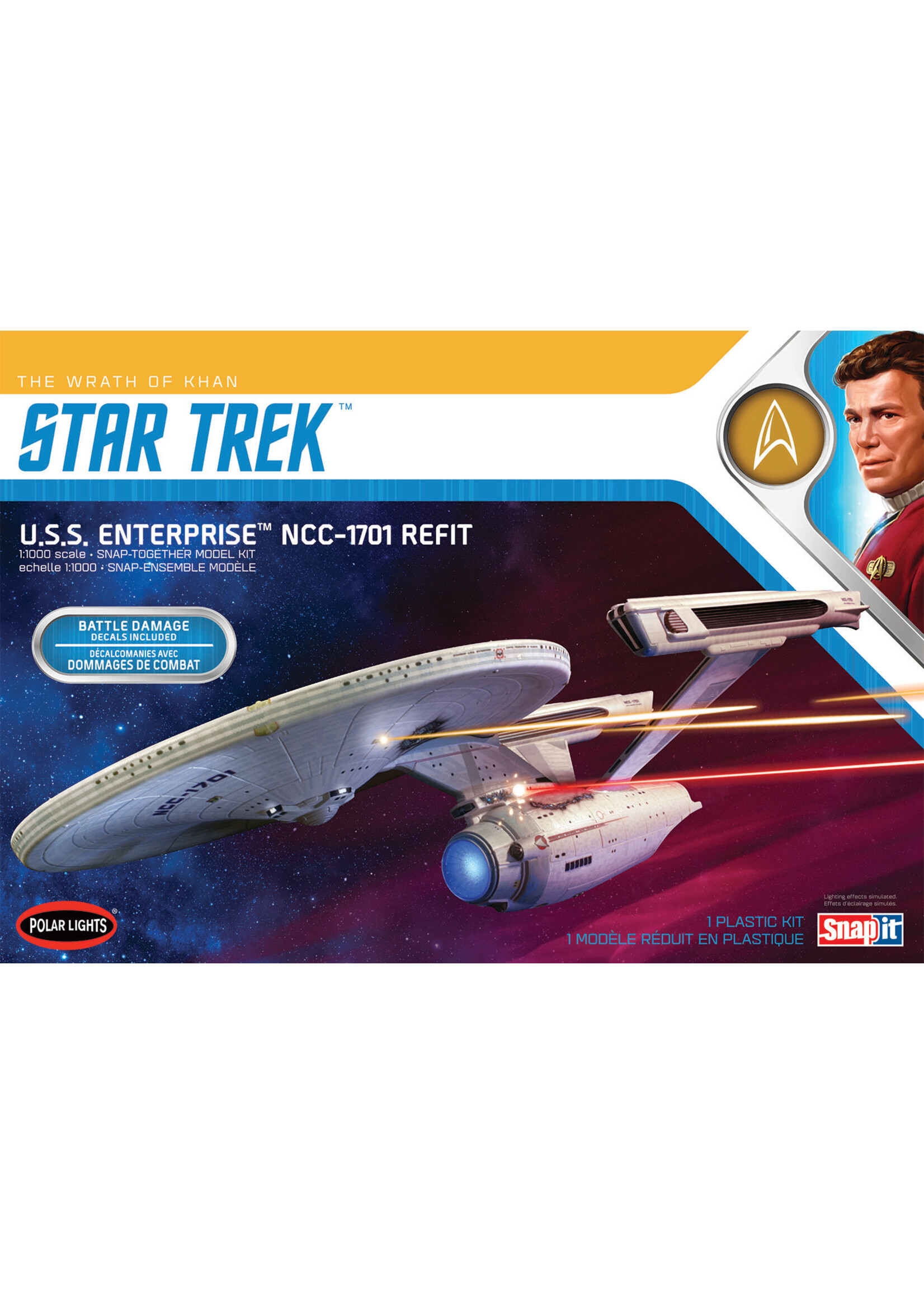 Polar Lights POL974 Star Trek USS Enterprise Refit Wrath Of Kahn (1/1000)
