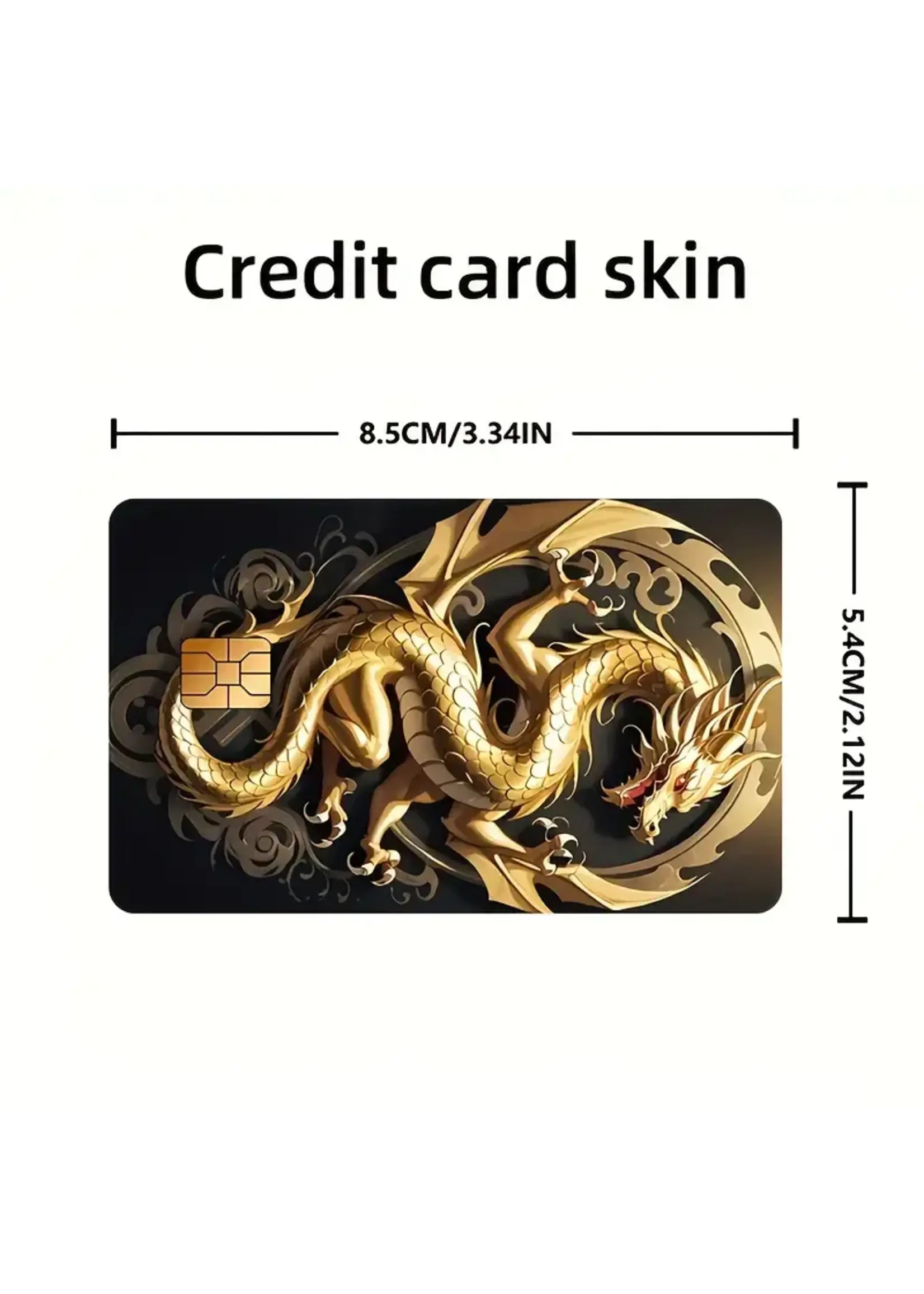 Debit-Credit Card Protector Black & Gold Dragon