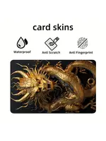 Debit-Credit Card Protector Mythical Black & Gold Dragon