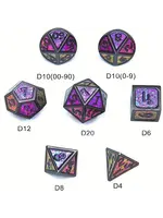 Dice RPG 7pc Metal Black Orchid