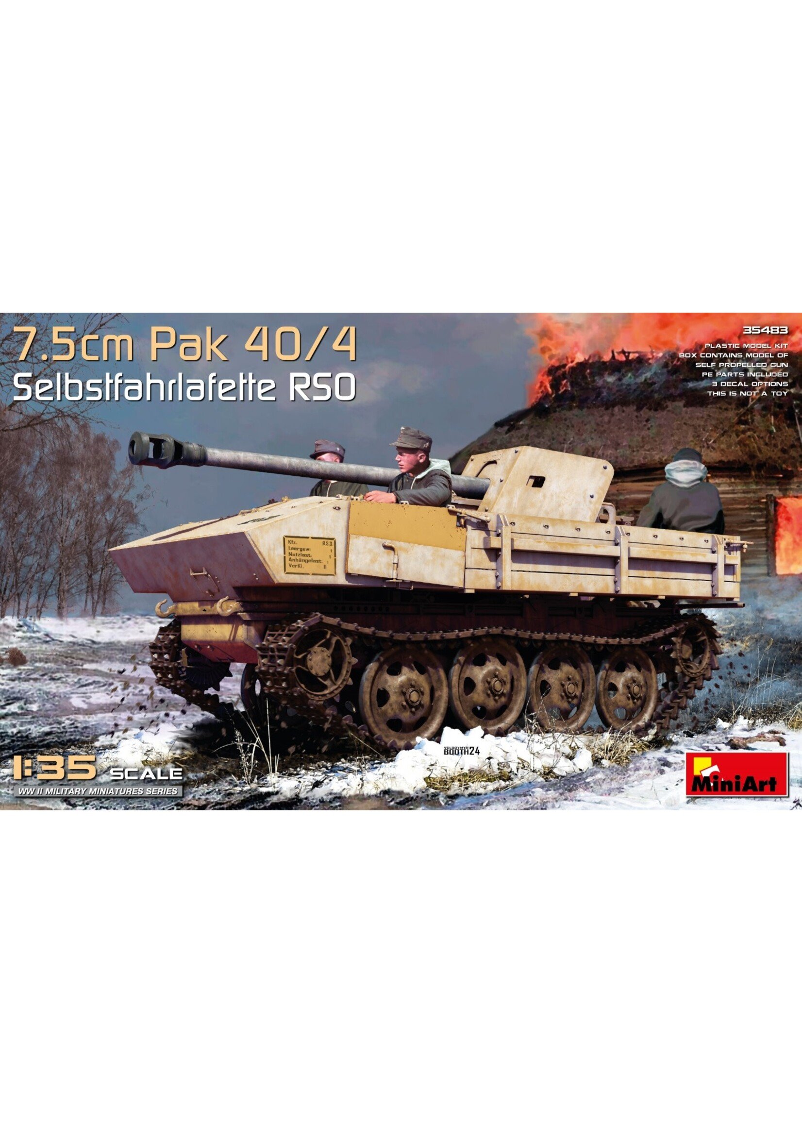 MiniArt MIART-35483 7.5cm PAK40/4 Selbstfahrlafette RSO (1/35)
