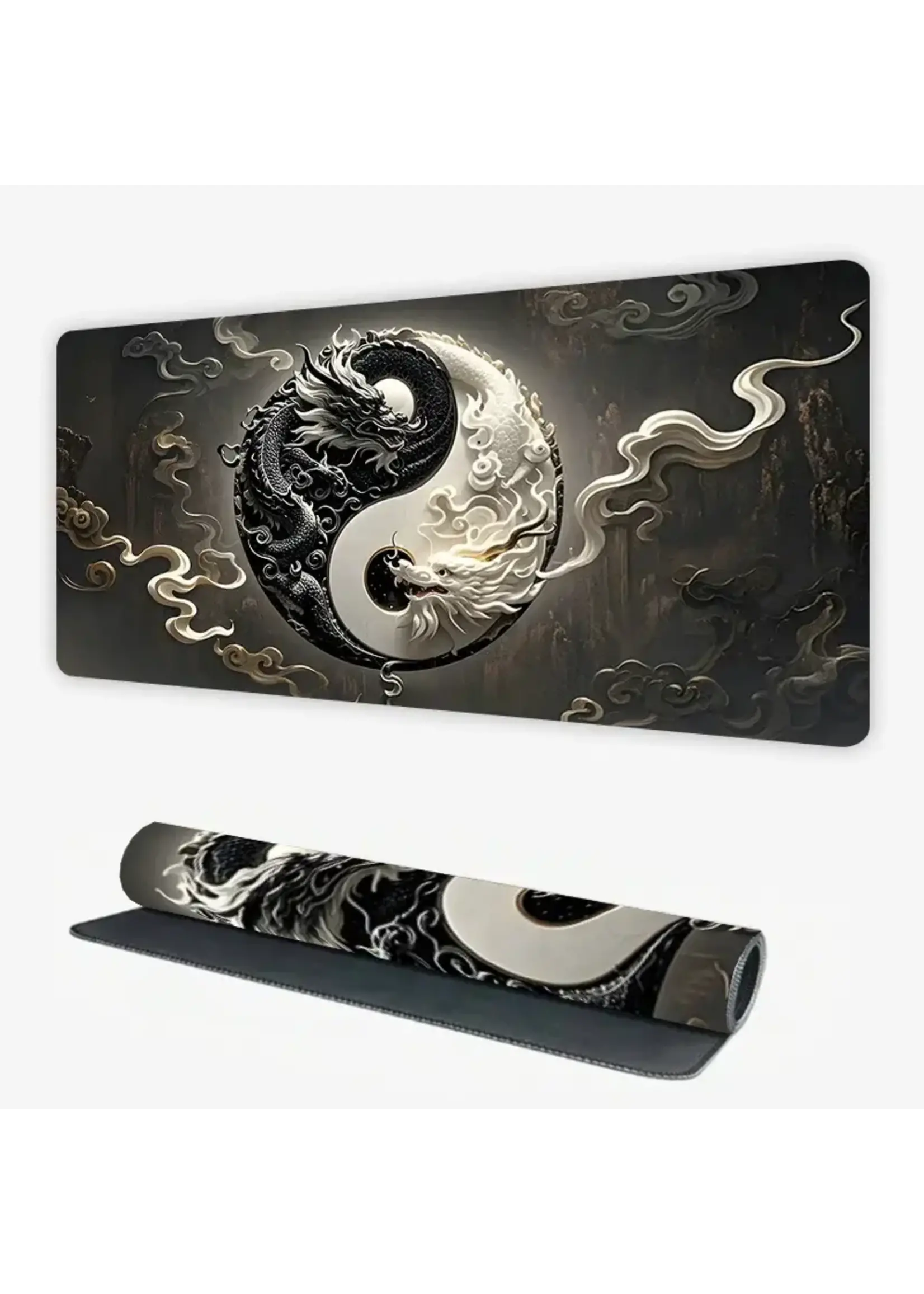 Mouse Pad 23.6x11.8 Inch Dongzhe Myth Yin Yang Dragon