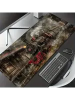 Mouse Pad 12x24 Inch Vintage Steam Locomotive