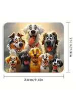Mouse Pad 9.4x7.8 Inch Cartoon Dogs