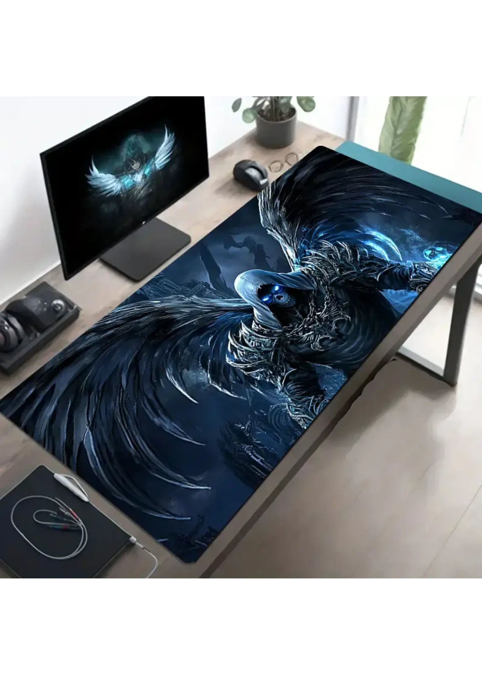 Mouse Pad 23.6x11.8 Inch Winged Grim Reaper