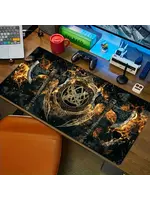 Mouse Pad 12x32 Inch Viking Rune & Flame Axes