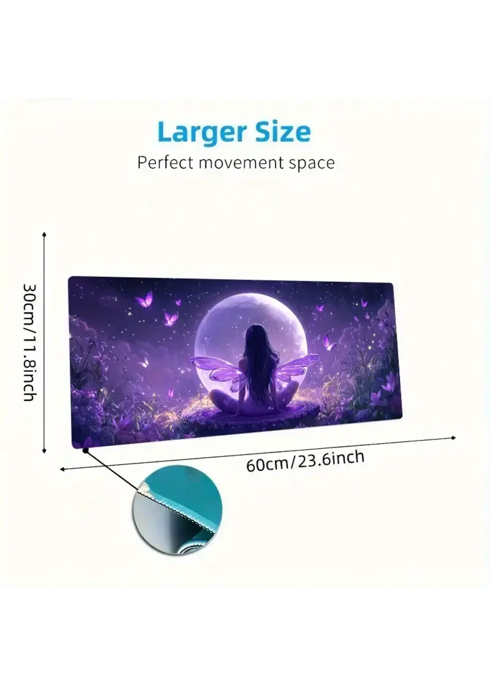 Mouse Pad 23.6x11.8 Inch Fairy & Butterflies