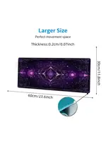 Mouse Pad 23.6x11.8 Inch Purple & Black