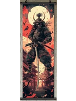 Hanging Wall Banner 15.8x47.2 Inch Skeleton Samurai Image 3 of 3