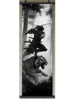 Hanging Wall Banner 15.8x47.2 Inch Japanese Samurai & Tiger Image 3 of 3