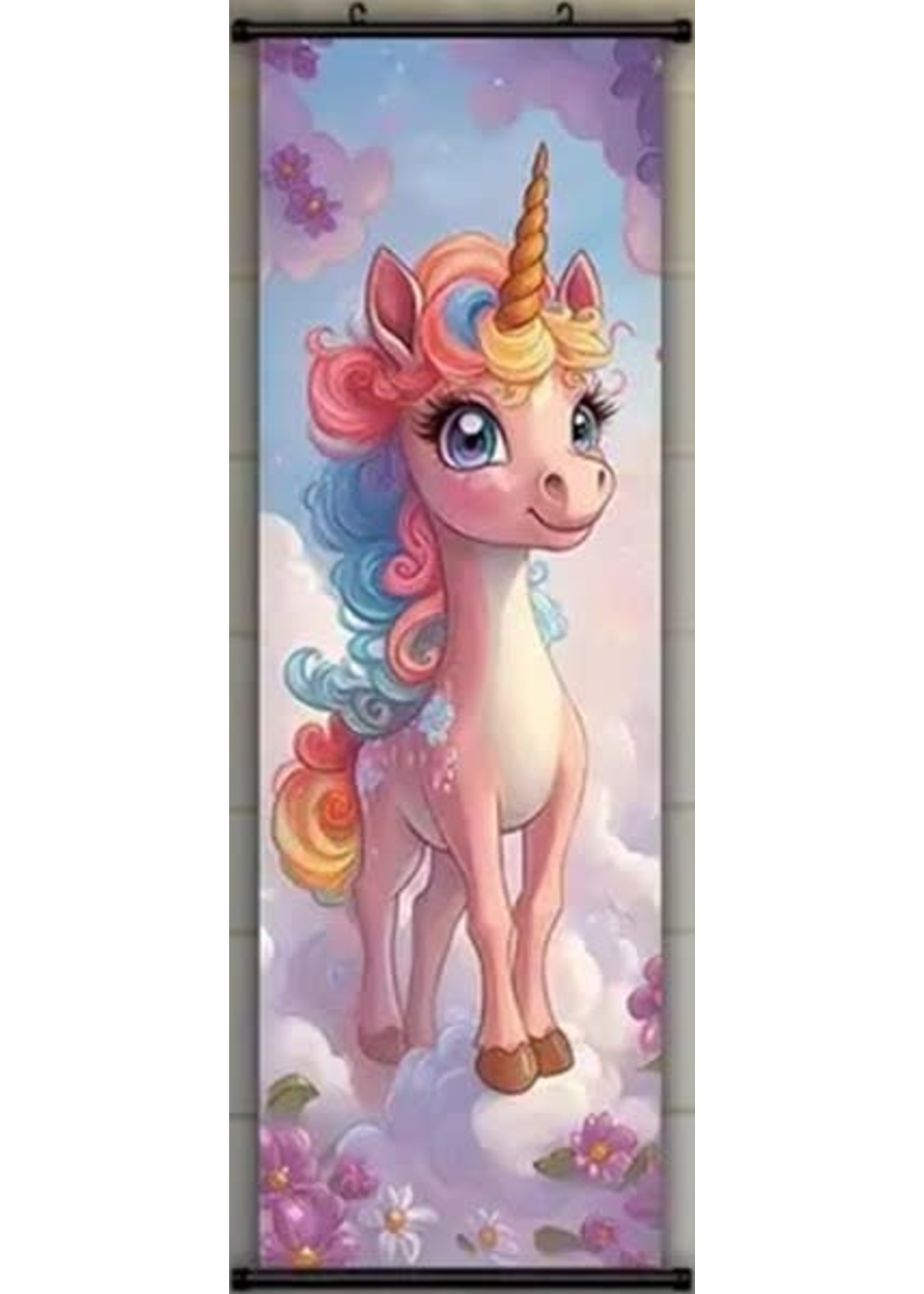 Hanging Wall Banner 15x47 Inch Mystic Rainbow Unicorn Image 1 of 5