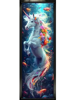 Hanging Wall Banner 15x47 Inch Mysterious Rainbow Unicorn Image 2 of 4