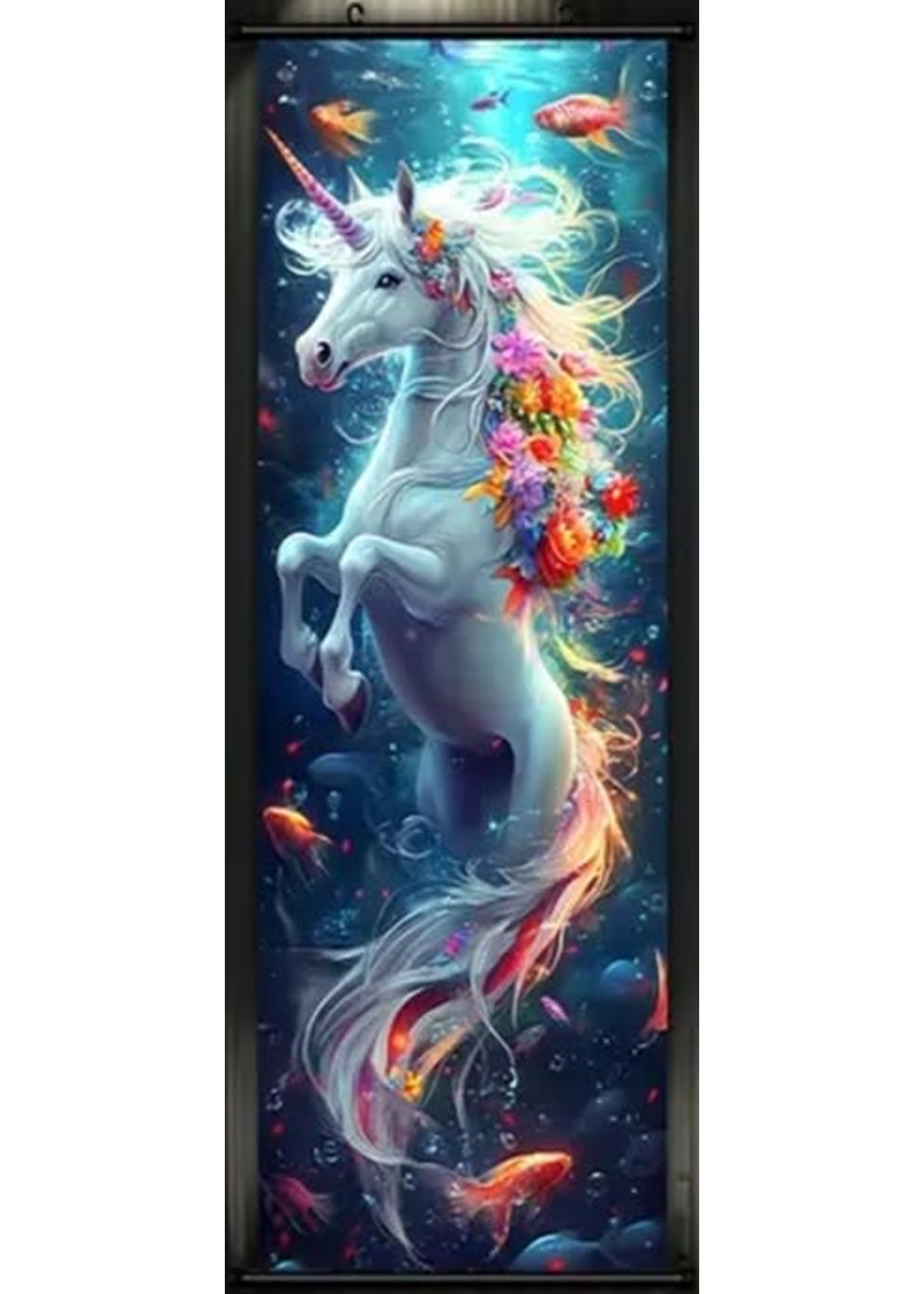 Hanging Wall Banner 15.75x47.24 Inch Mysterious Rainbow Unicorn Image 2 of 4