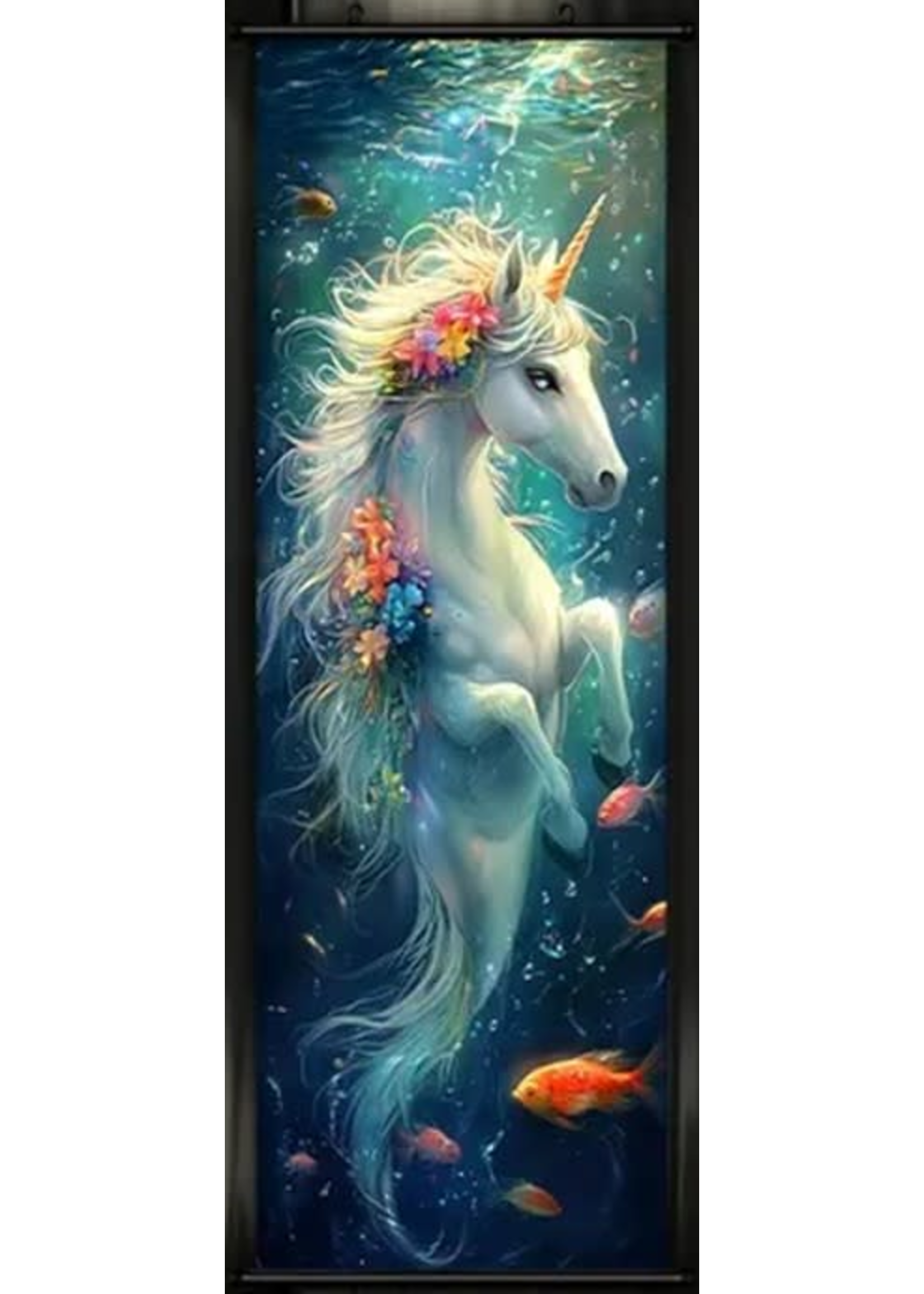 Hanging Wall Banner 15x47 Inch Mysterious Rainbow Unicorn Image 4 of 4
