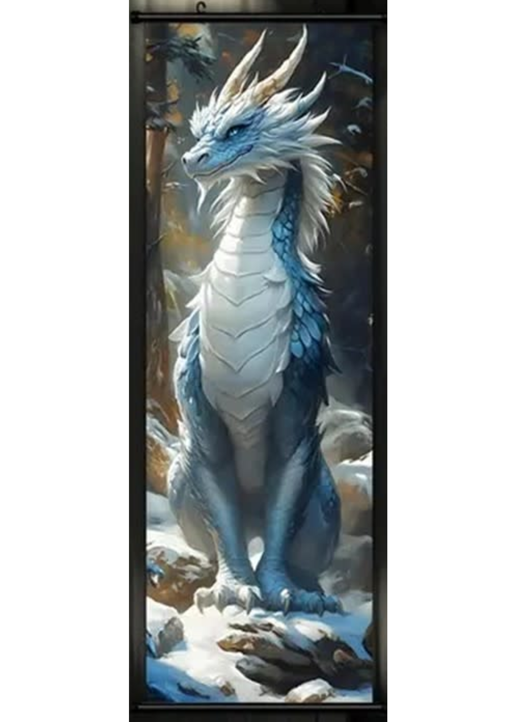 Hanging Wall Banner 15.75x47.24 Inch Fantasy Western Dragons Image 1 of 4