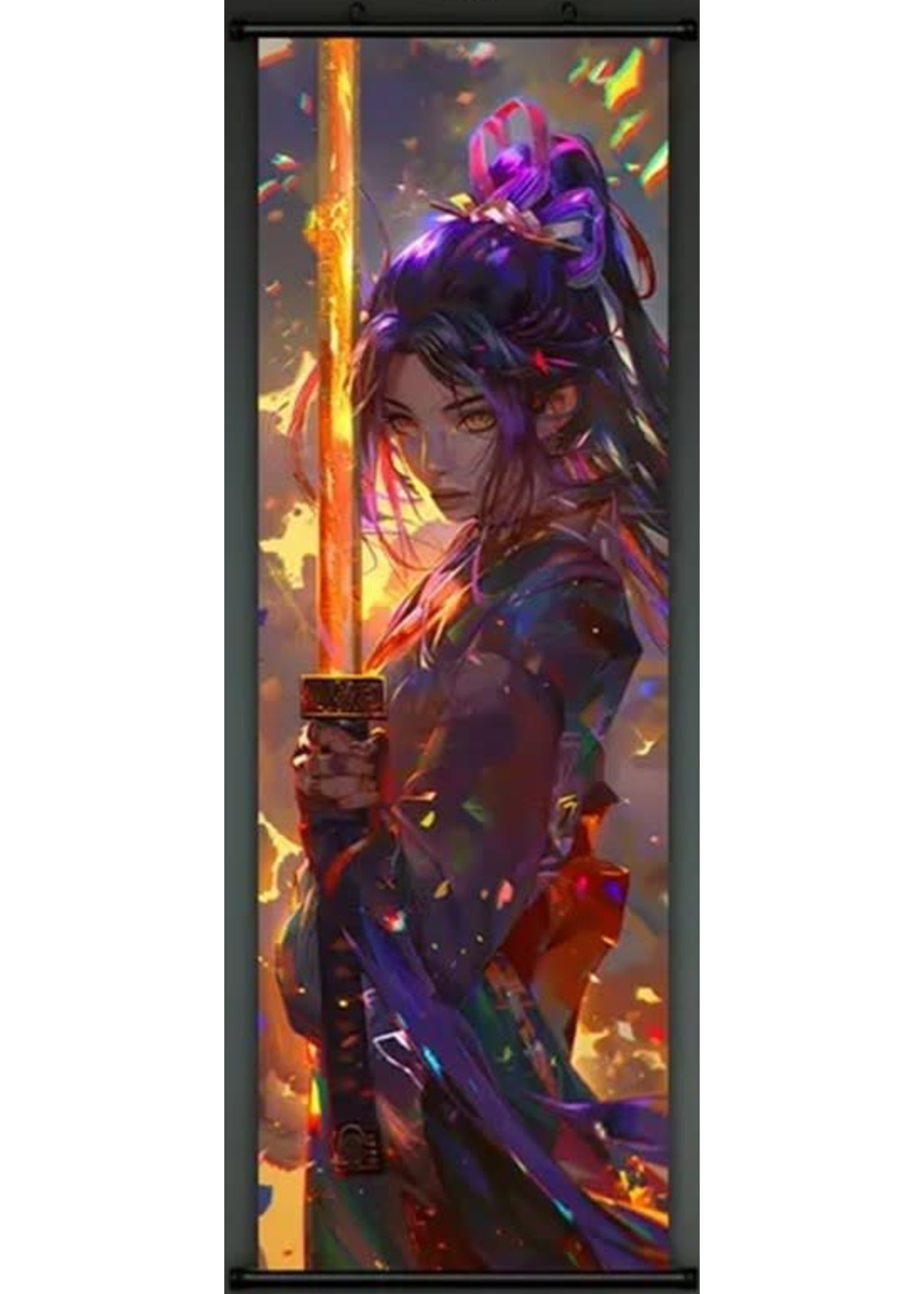 Hanging Wall Banner 15.75x47.24 Inch Anime Swordswoman Image 2 of 3