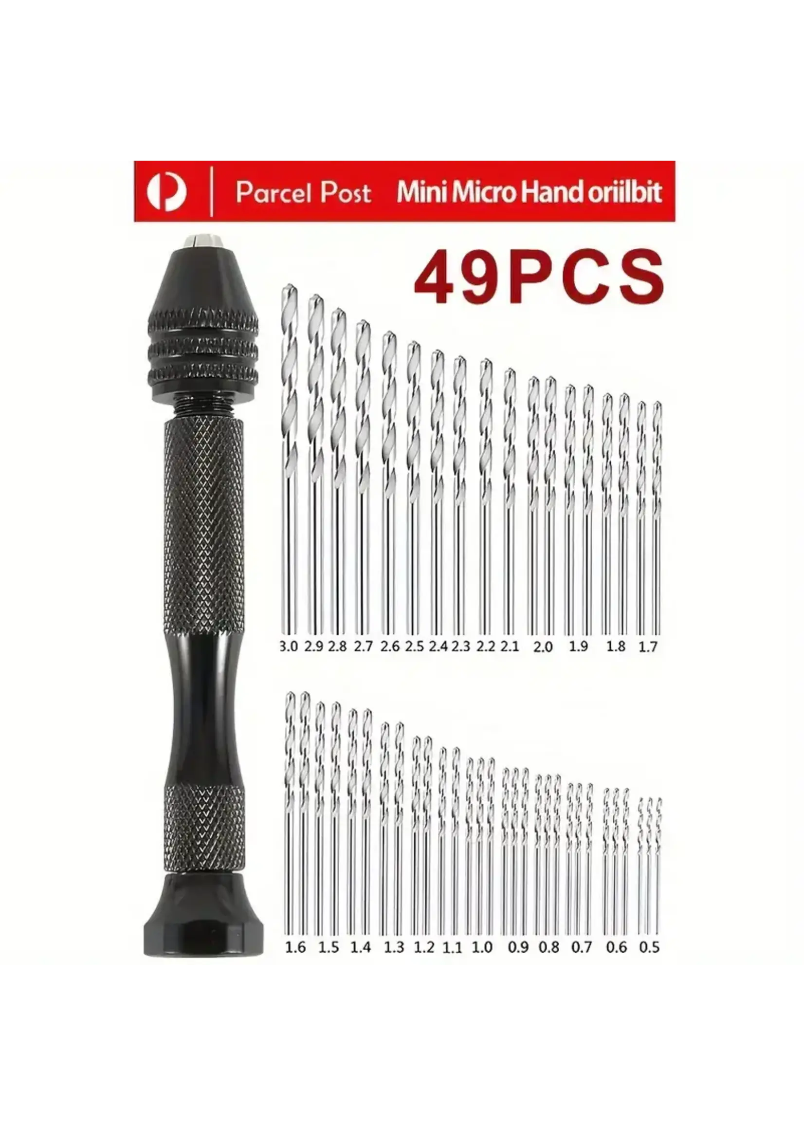Pin Vice with Drill BIts (49pc)